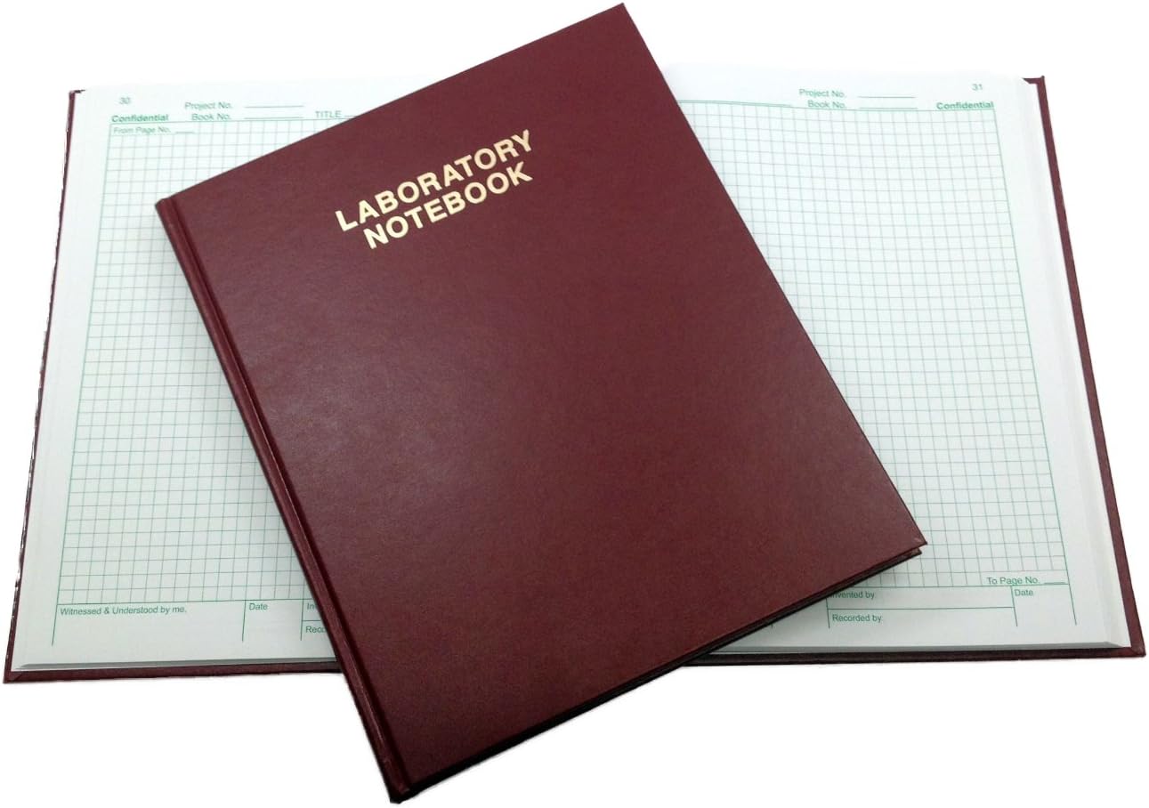 Amazon.com : Scientific Notebook Company, Laboratory Notebook, Burgundy ...
