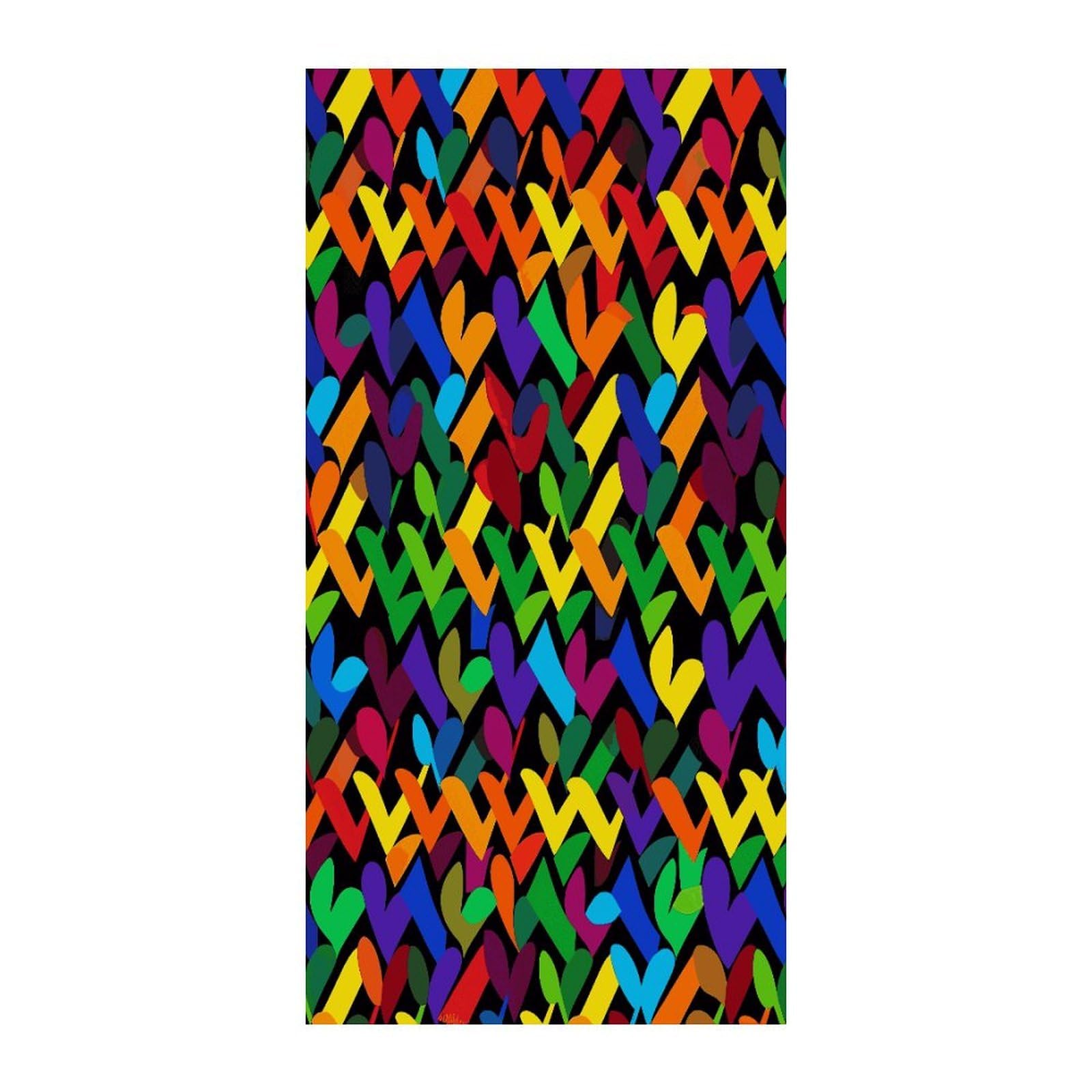 Fekiloot Style Gay Pride Rainbow Door Curtain Room Divider Curtains