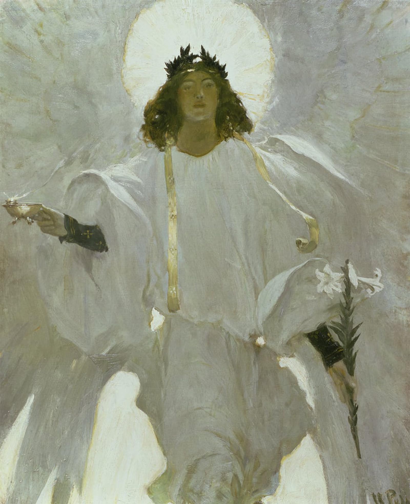 POSTERIIk Vintage Classic Picture Landscape Artwork Why Seek Ye the Living Among the Dead by Howard Pyle Portrait Canvas Painting for Office Home Decor 60x90cm