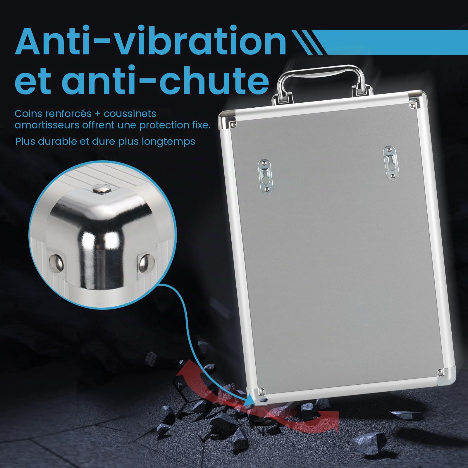 Glosen Casier de Rangement pour Téléphones Portables 36 Emplacements avec Clé Armoire Portable Argent