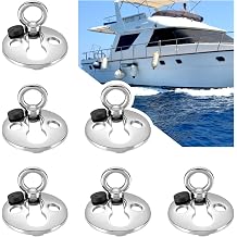 6 Pairs Fender Lock, Boat Fender Lock 316 Stainless Steel Boat Clips Boat Holder Quick Release Fenders Hanger for Pontoon Boat, 3/8" Eye x 1-1/2" OD Flange