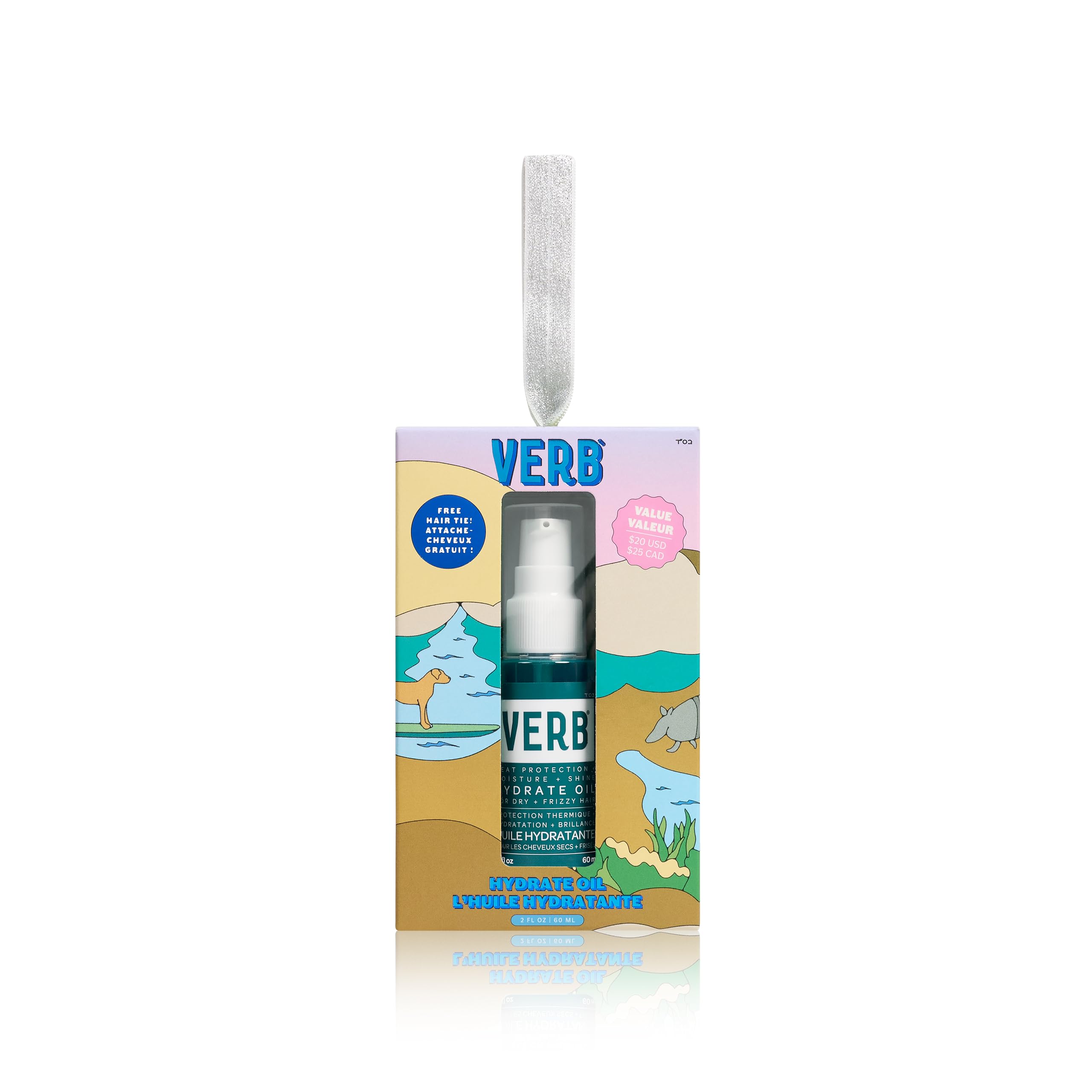 VERB Hydrate Oil - Add Moisture -Increases Shine - Smooth Frizz - Heat Protection for Dry + Frizzy Hair - Amber + Warm Jasmine Scent