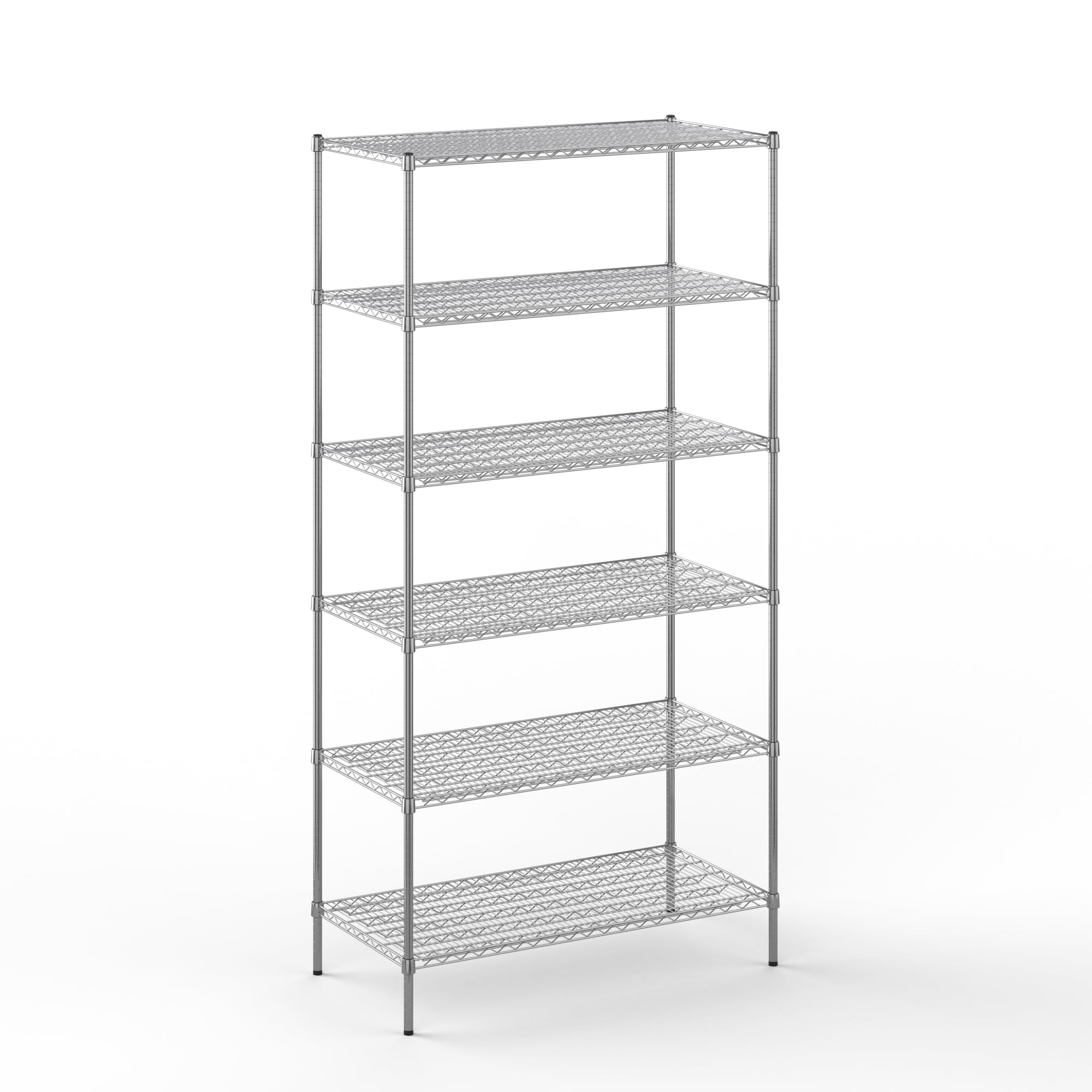 24" Deep x 48" Wide x 96" Height Wire Shelving Kit | 6-Tier | NSF Commercial Storage Rack Unit