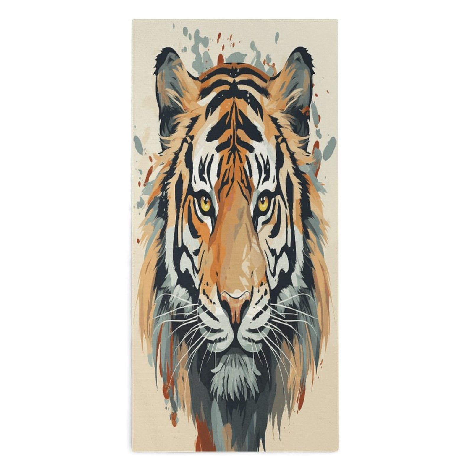 Btcowzrv Style Hand Drawn Tiger Bath Towel Beach Towels Shower Towel