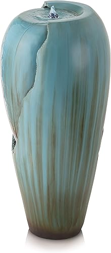 Miniatura 10 de Alpine Corporation DIG100XS con fuente de agua con luz LED 32 pulgadas de alto turquesa