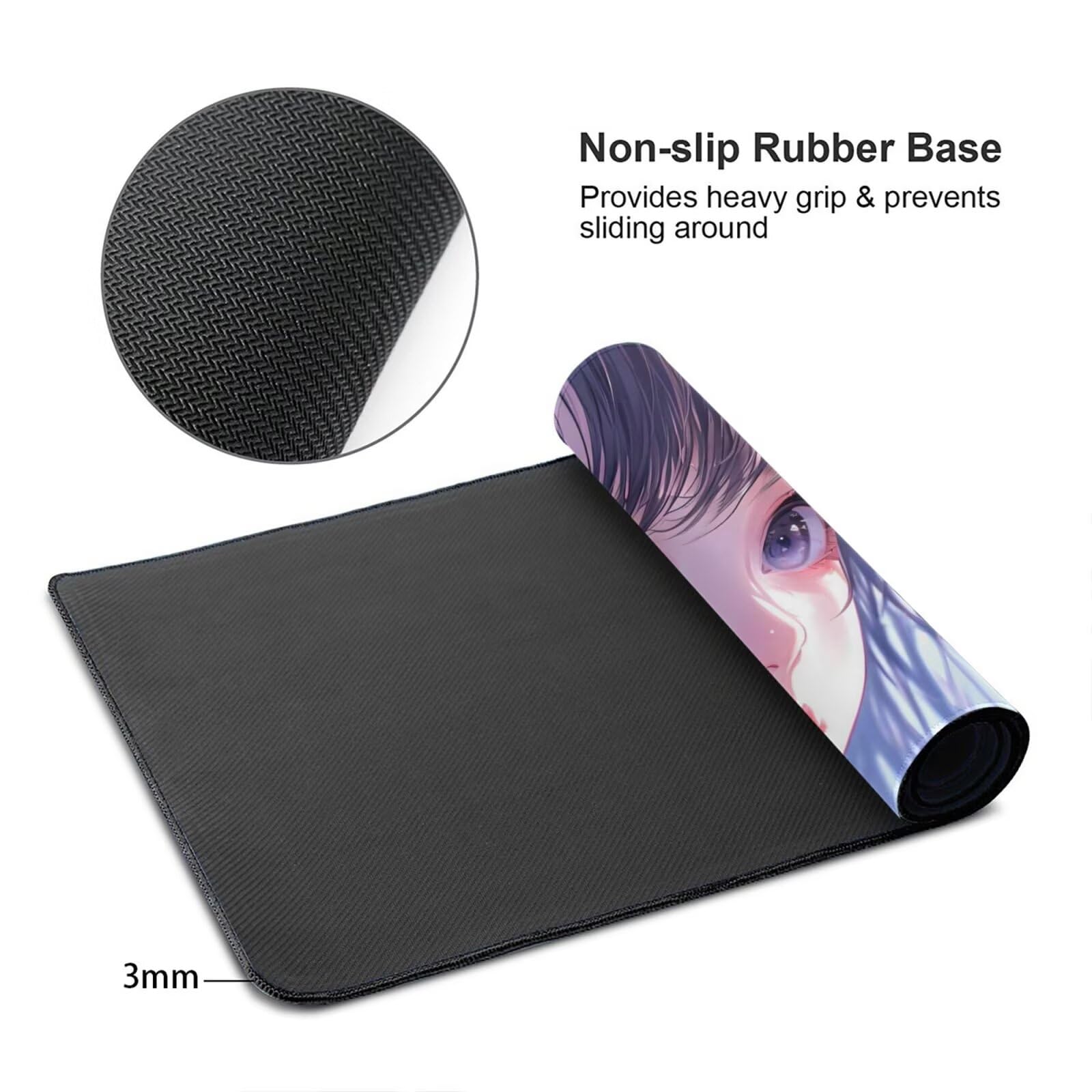 Tappetino Mouse Fumetto Tappetino Mouse XXL 1600 x 800 mm, Tcomputer Gaming Impermeabile e Antiscivolo Mousepad Ragazza Accessori Scrivania per Migliorare Precisione e Velocit Gaming Mousepad U-373