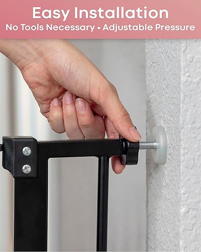 Miniatura 6 de InnoTruth Puerta para bebés de 28.9 a 42.1 pulgadas de ancho para escaleras, puertas para perros de 30 pulgadas de alto para puertas ampliables con
