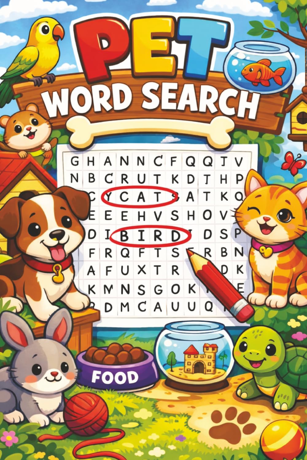 Pet Word Search Puzzle Book: Word Search Puzzles of Pet Theme | Take your word search puzzle to the next level | 6x9, 110 pages | +50 Puzzles | Solutions Included