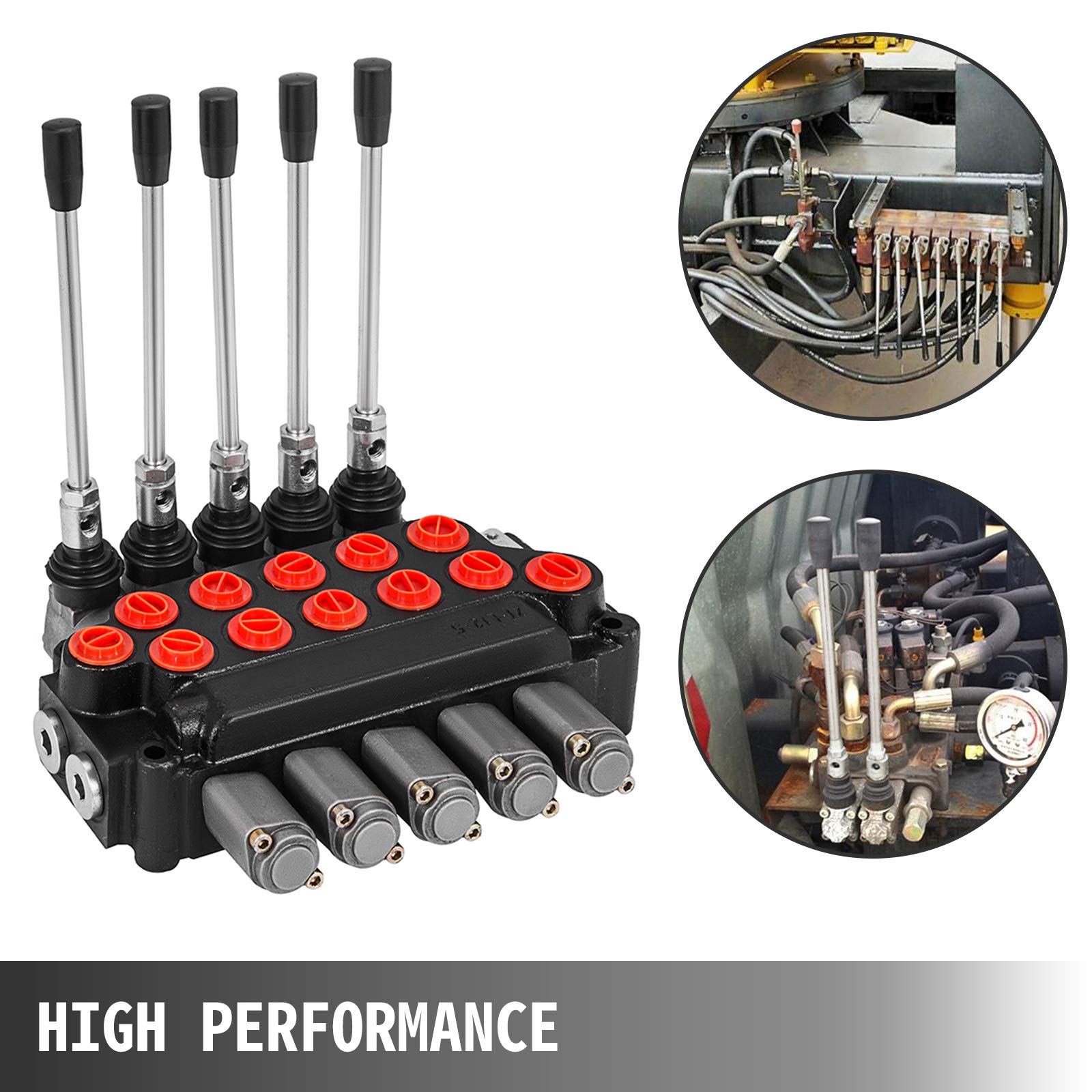 Buy Mophorn 5 Spool Hydraulic Directional Control Valve 11gpm Hydraulic