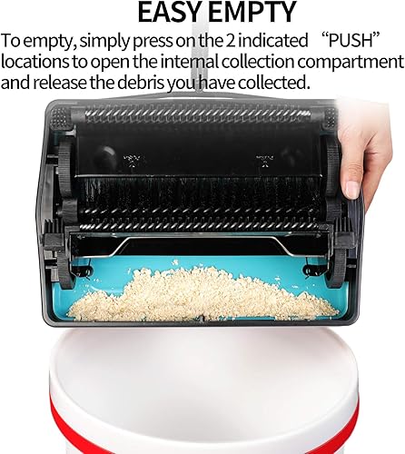 Miniatura 6 de Yocada Limpiador de alfombras para la oficina en el hogar, alfombras bajas y debajo de la capa, restos de polvo de pelo de mascotas, papel pequeño,