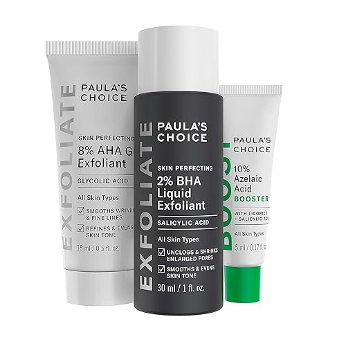 Miniatura 1 de Paula's Choice Exfoliantes faciales de gel 2% BHA y 8% AHA Gel con ácido salicílico y glicólico, 10% ácido azelaico para poros grandes, arrugas y