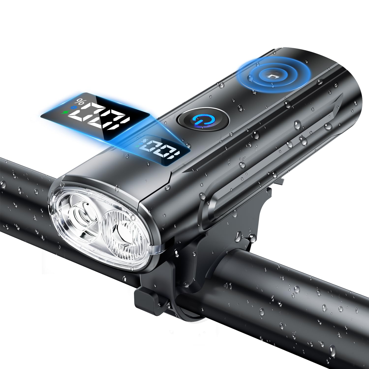 自転車 ライト 防水 自転車ライト 充電式 光センサー搭載 自動点灯 5つ点灯モード 高輝度 180°大ワイド照明 ロードバイク クロスバイク ライト 取り付け簡単 モバイルバッテリー機能付き LED残量表示 防振/登山/停電/夜釣り/停電対策/緊急対応 懐中電灯兼用 PSE認証済