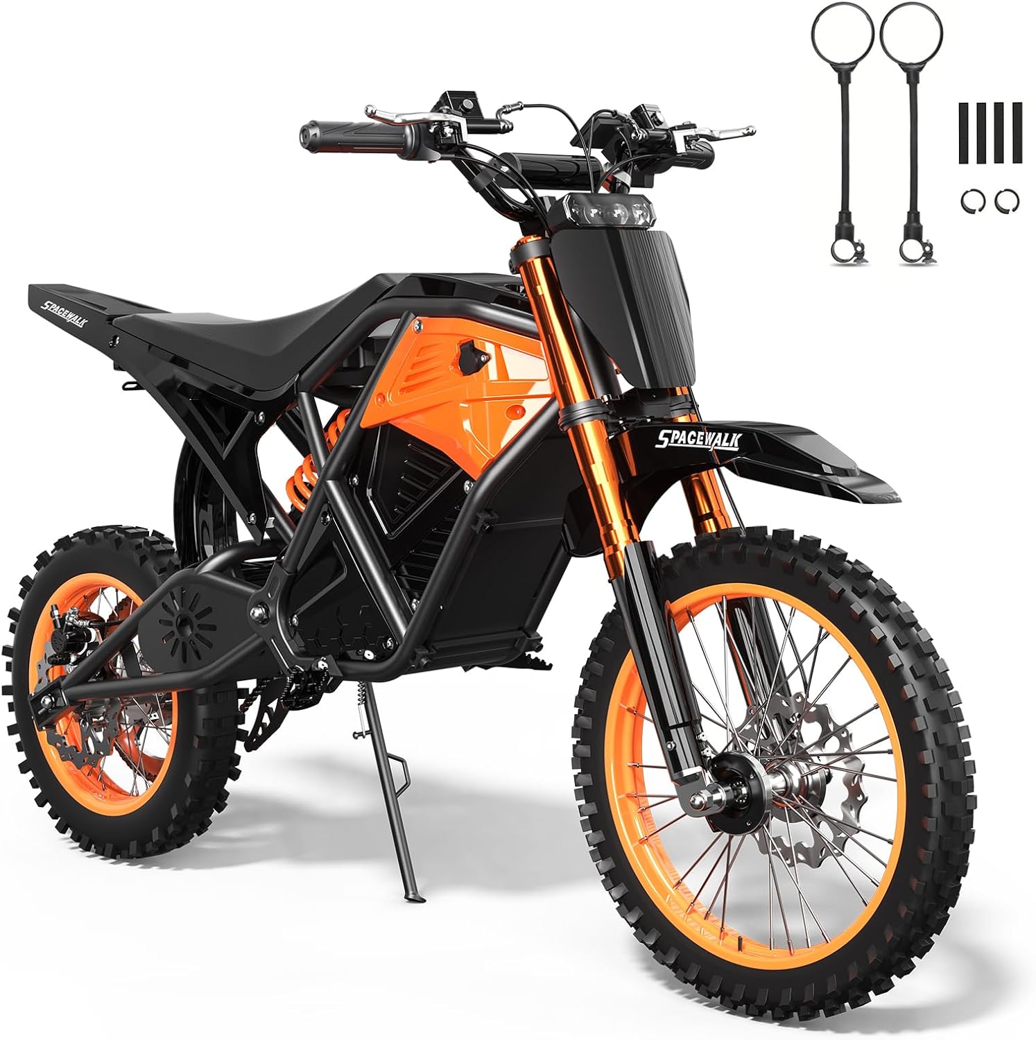 EILLEO Electric Dirt Bike for Adults Teens 48V, E Dirtbike Ebike with 3000W Motor, Electric Motorcycle with 14"/12" Fat Tire, 37.5MPH Hydraulic Brakes & Full Suspension, Fit Age 13+