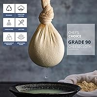 Vista 2 de Sufaniq Estameña de grado 90 de 36 pies cuadrados sin blanquear, tela 100 % de algodón ultrafino, reutilizable para cocinar, colar, hacer queso