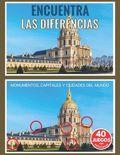 Encuentra las diferencias: Monumentos, capitales y ciudades del mundo en este original libro del famoso juego de los 7 errores | buscar y encontrar ... | ideas para regalos de cumpleaños y Navidad