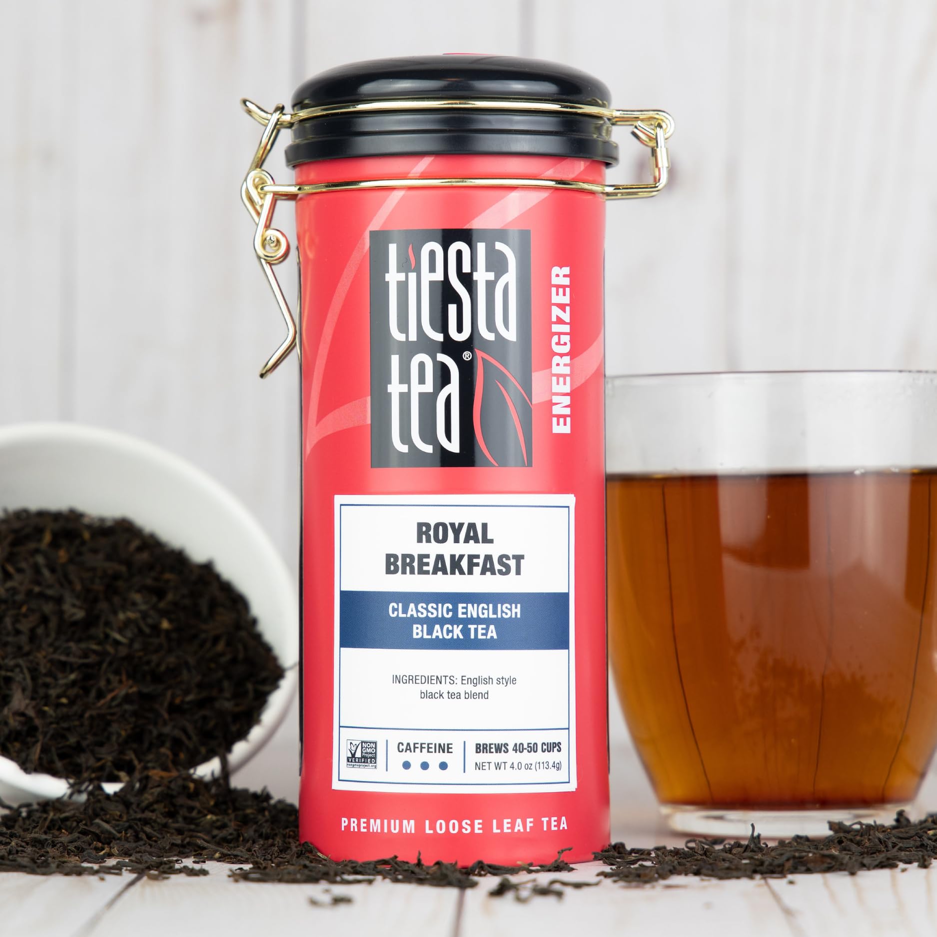 Tiesta Tea - Cocoa Mocha, Loose Leaf, Tiramisu Coffee Black Tea, Premium High Caffeinated Blend, Holiday, Make Hot or Iced & Brews Up to 25 Cups, 1.8 Ounce Resealable Pouch: Royal Breakfast TinTopper Refill Set