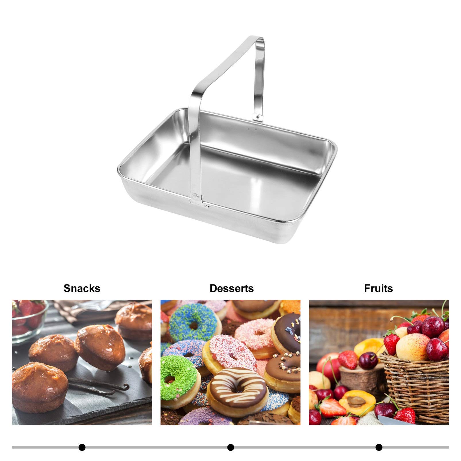HEMOTON Edelstahl Handtuchablage 20X25Cm Leichtes Serviertablett Für Küche Und Haushalt Multifunktions Tablett Zur Präsentation Von Snacks Und Servietten