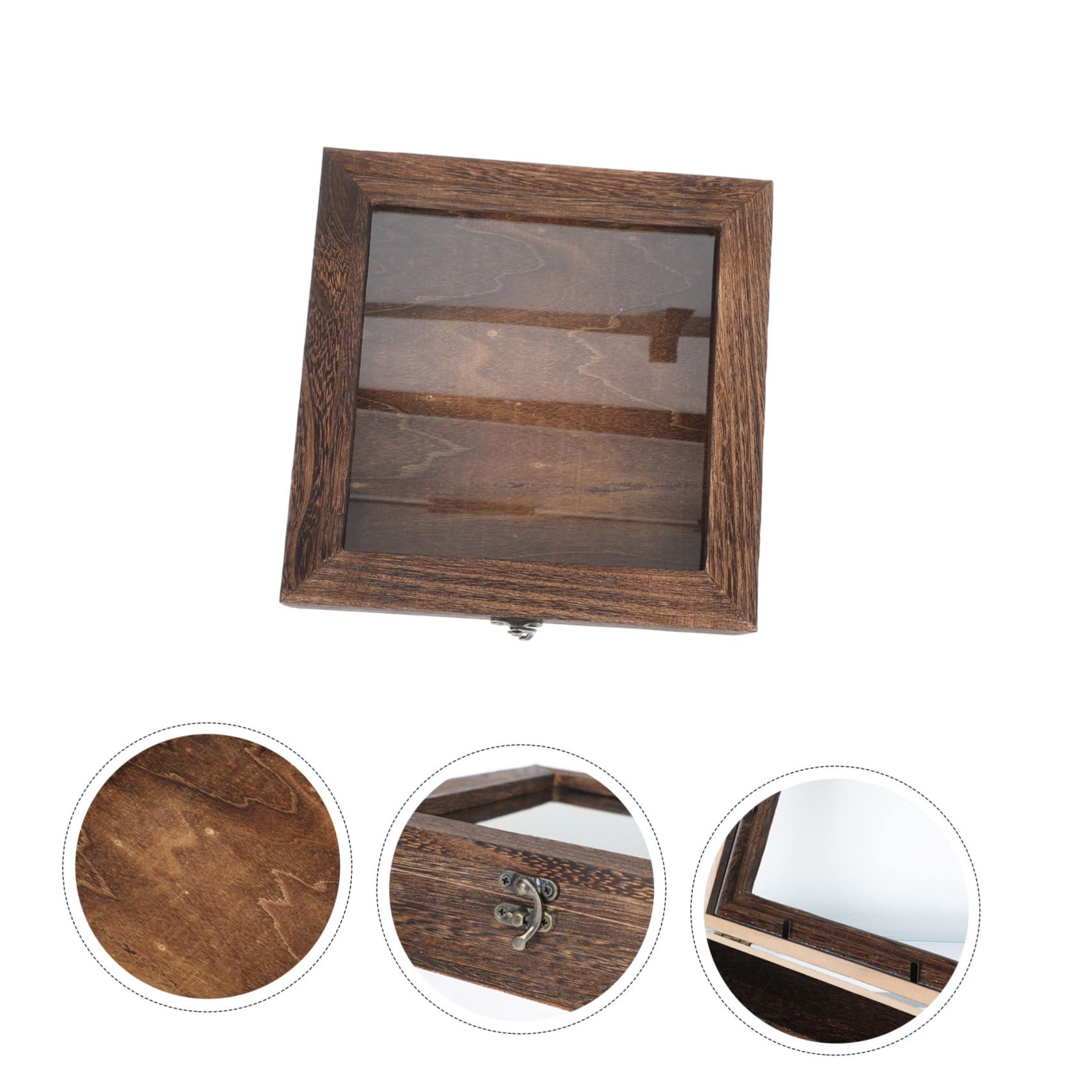 Caja de Muestras de Insectos Tapa Acrílica Vintage de Madera