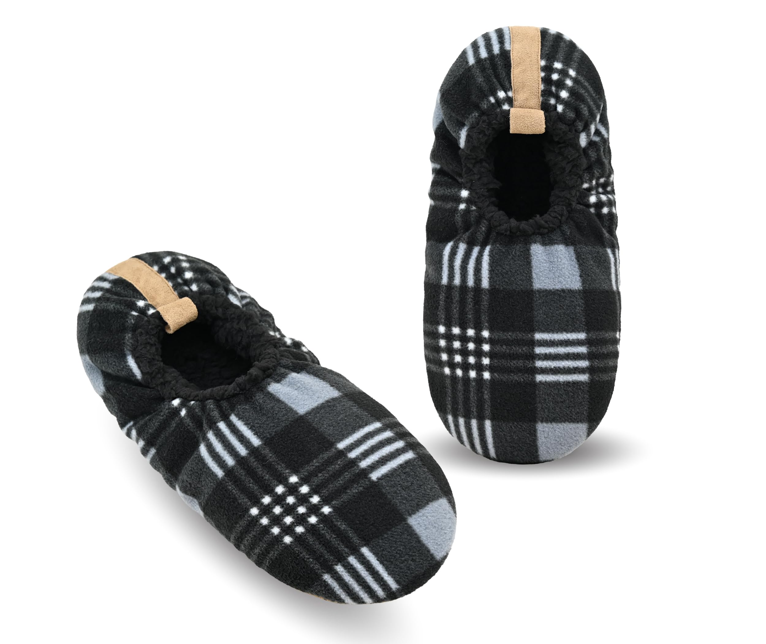 Keyela Mens Slipper Socks With Non Skid Bottoms, Warm Slipper Socks With Grippers For Men, Fuzzy House Slippers