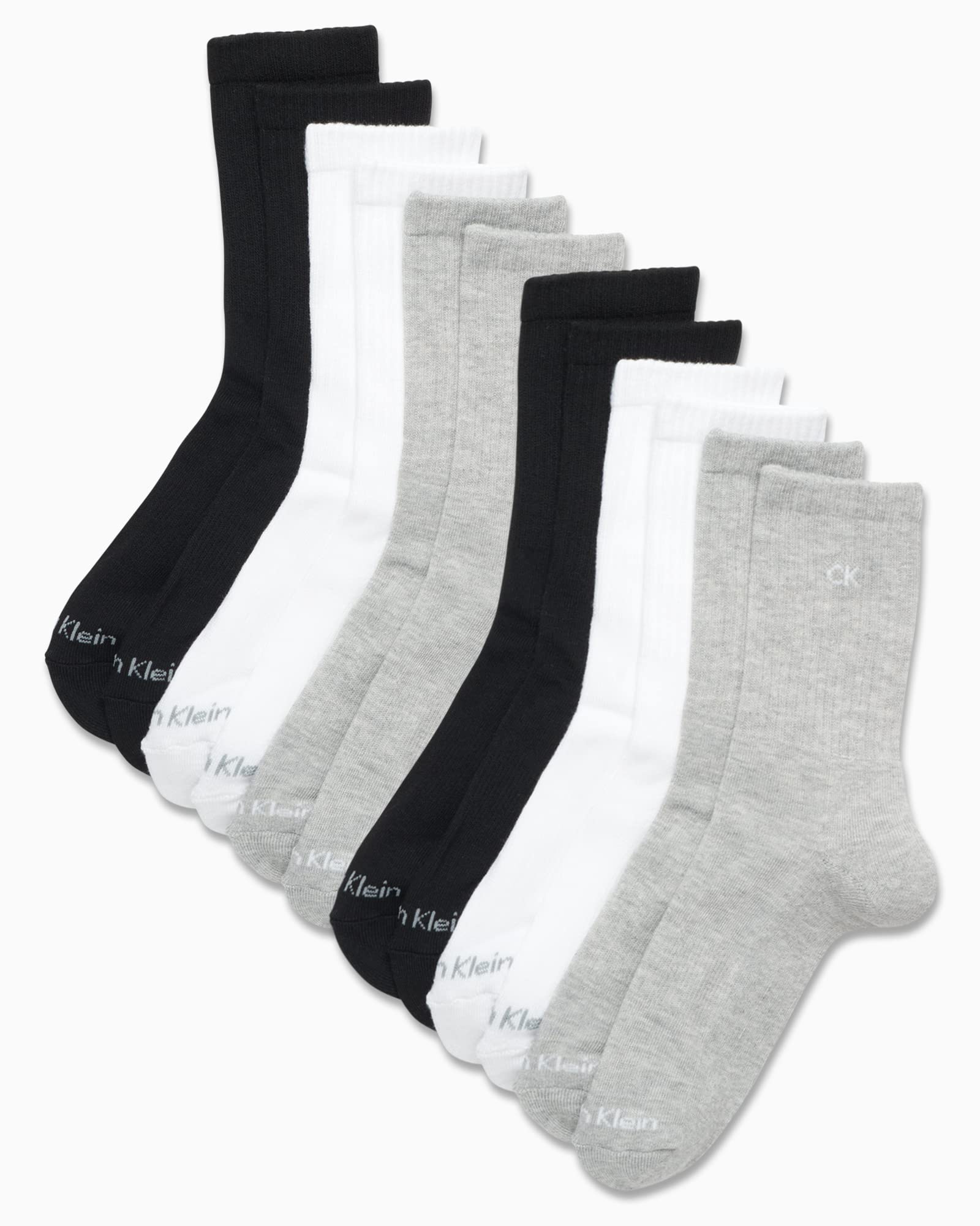 Calvin Klein Calcetines deportivos acolchados para mujer (paquete de 6)