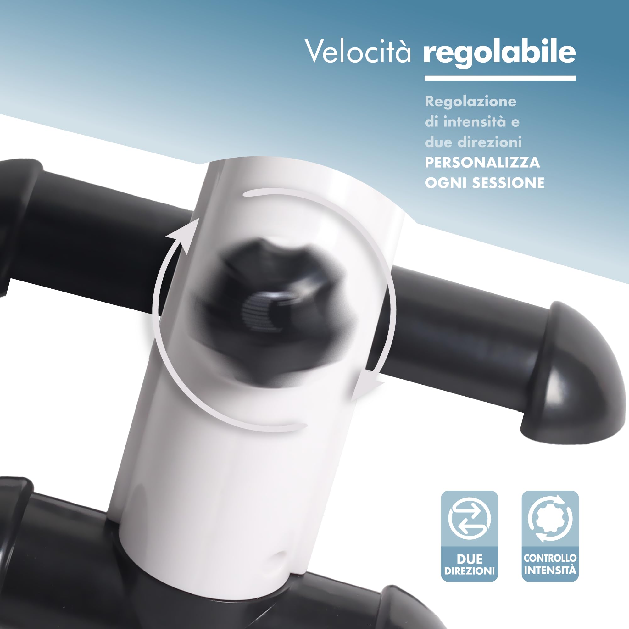 PORTENTUM Pedaliera riabilitazione con schermo LCD 6 funzioni – Mini cyclette da seduta per anziani per braccia e gambe, con resistenza regolabile e maniglia per trasporto