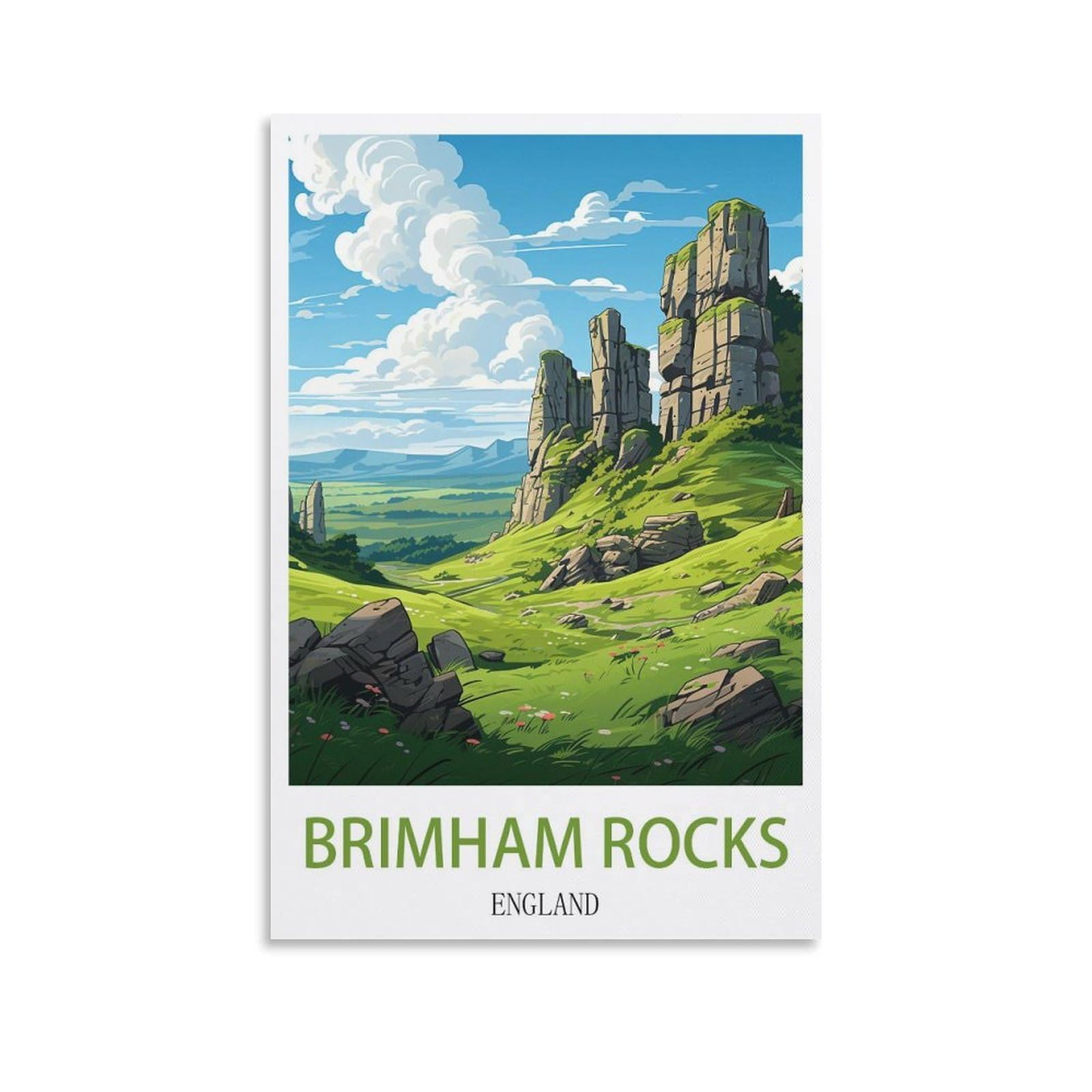 EZMLFA DIY 5D Diamond Painting Kits for Adults,Brimham Rocks England DIY Diamond Art Kits Gem Painting Crafts for Home Wall Decor 50x60cm
