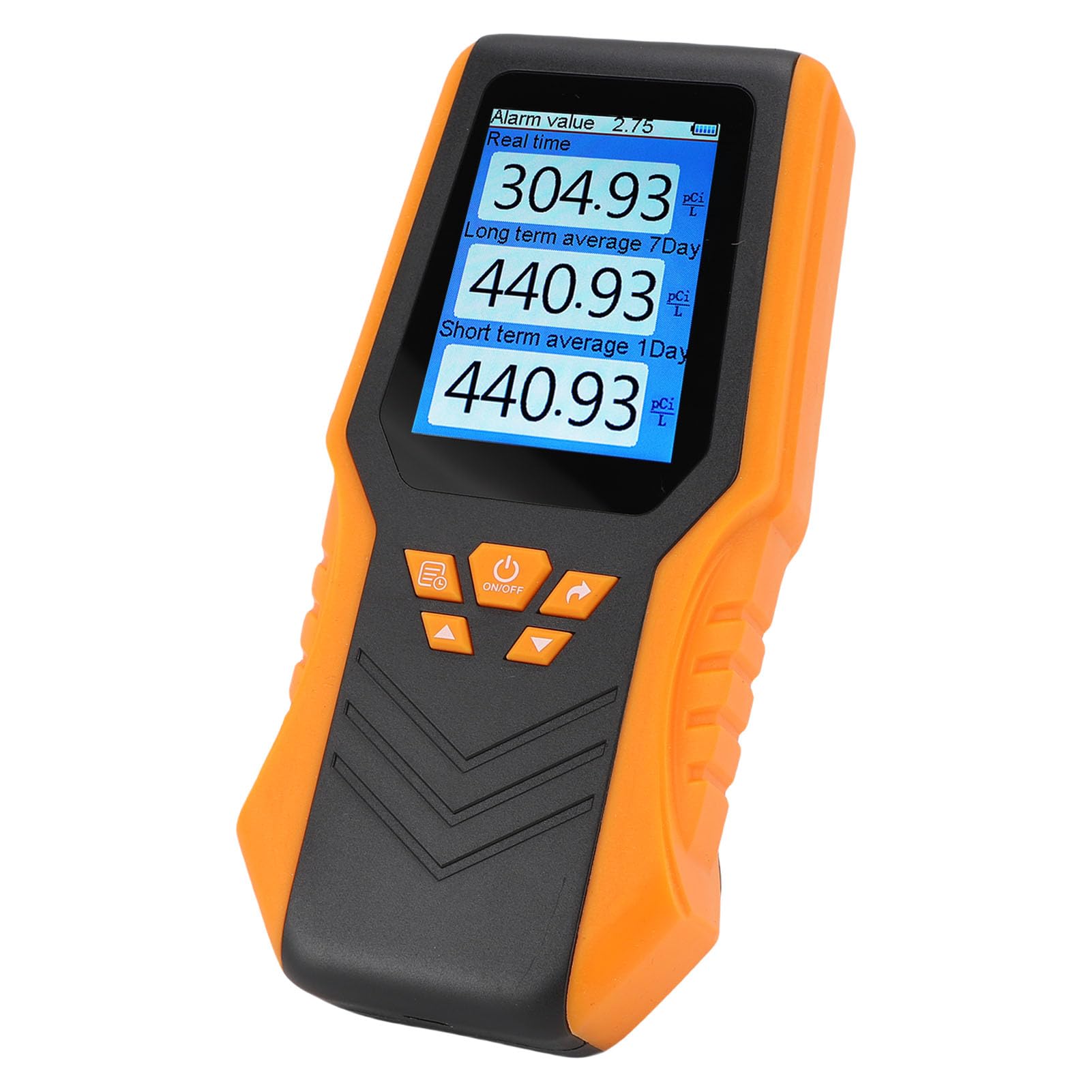 Cryfokt Rilevatore di Radon con Display LCD a Lungo Termine in Tempo Reale, Rilevatore Leggero Portatile con Batteria Ricaricabile, per Casa, Ufficio, Scuola e Cantina