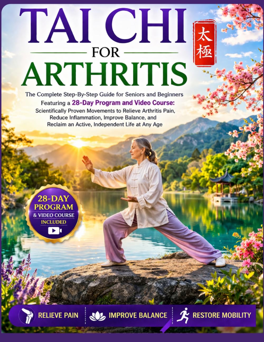 TAI CHI FOR ARTHRITIS: The Complete Step-By-Step Guide for Seniors and Beginners with a 28-Day Program- Proven Movements to Relieve Pain, Reduce ... Improve Balance, and Reclaim an Active Life