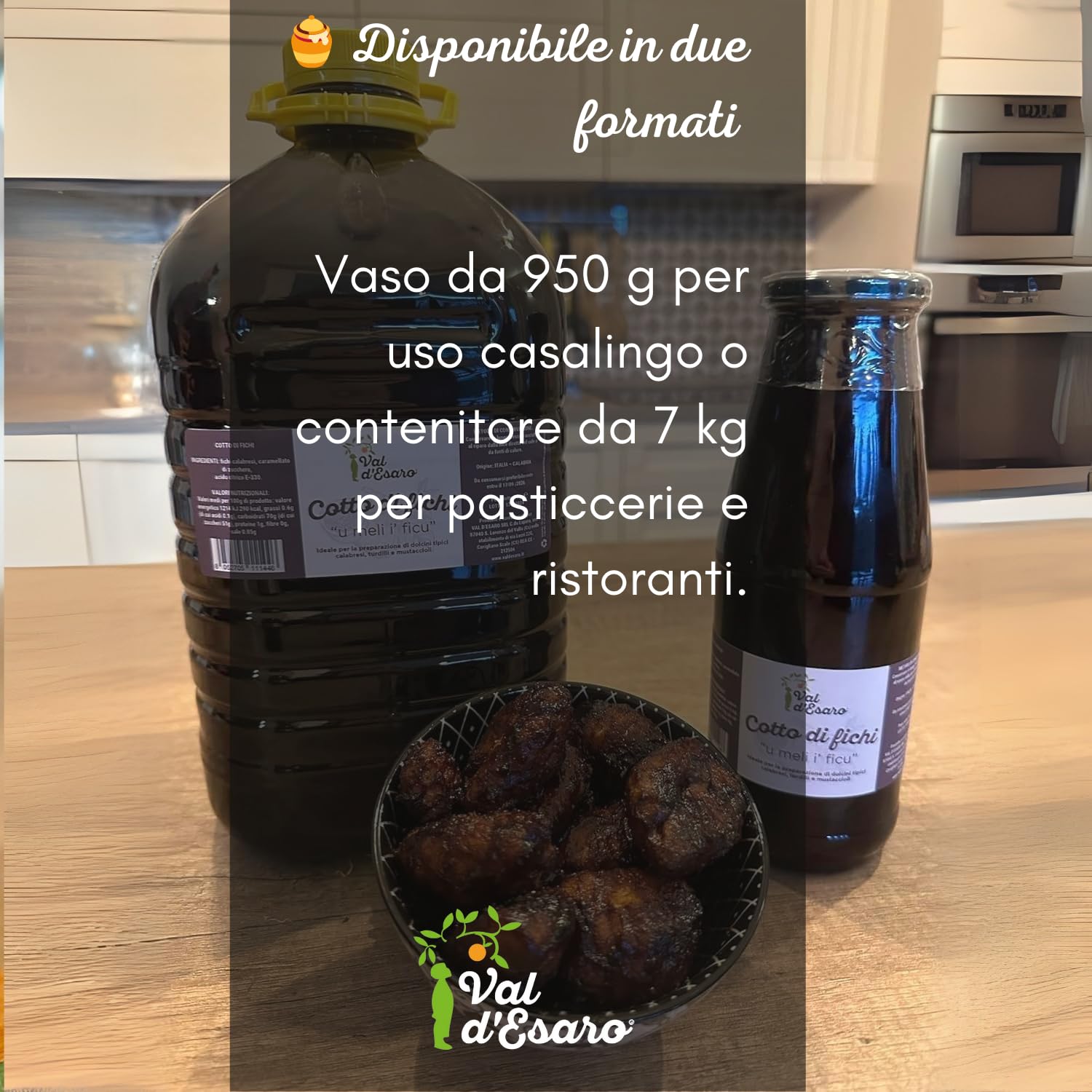 Miele di Fichi - Melassa di Fichi Tradizionale Calabrese 7Kg - Dolcezza Intensa per Dolci e Formaggi - Prodotto Artigianale di Calabria - Val D'Esaro