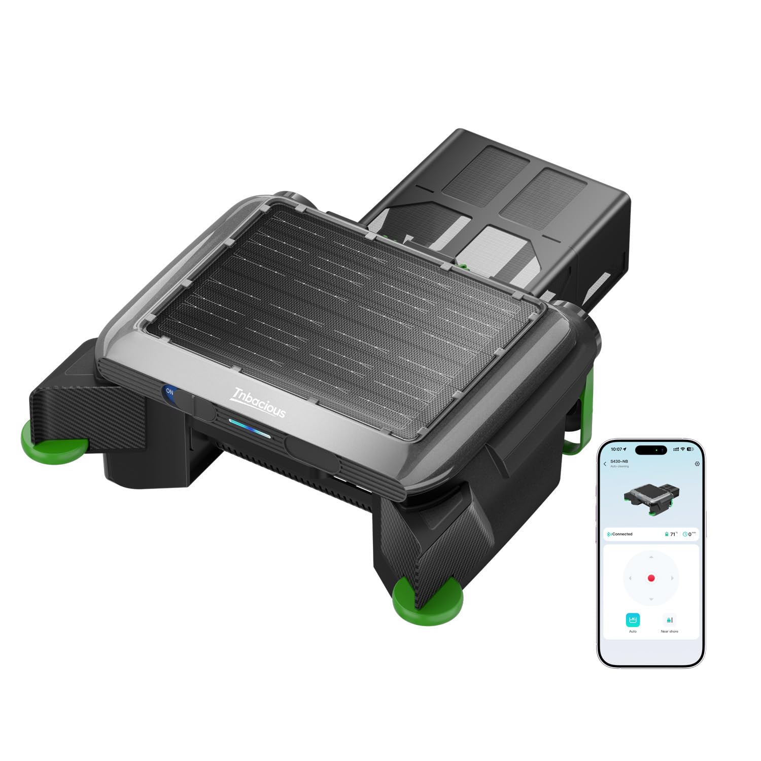 Photo 1 of Solar Powered Pool Skimmer Robotic, Automatic Pool Surface Cleaner with APP Support, 24/7 Continuous Cleaning, Dual Charging Modes, Twin Salt Chlorine Tolerant Motors, Ideal for All Swimming Pool