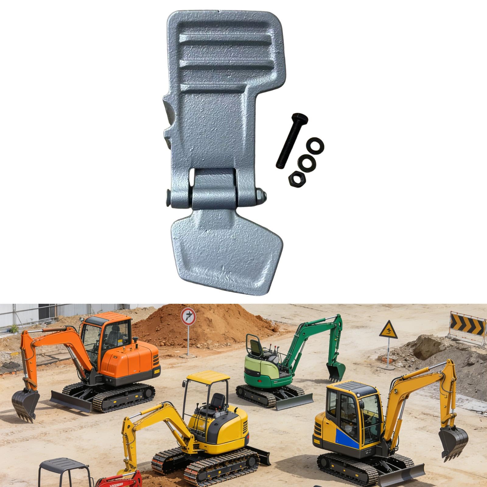 Colcolo Pedale per miniescavatore, Pedale di Ricambio per scavo e Camminata, Accessori per miniescavatori per Prato e Giardino da 15/per 17 Metri, Monte Destro