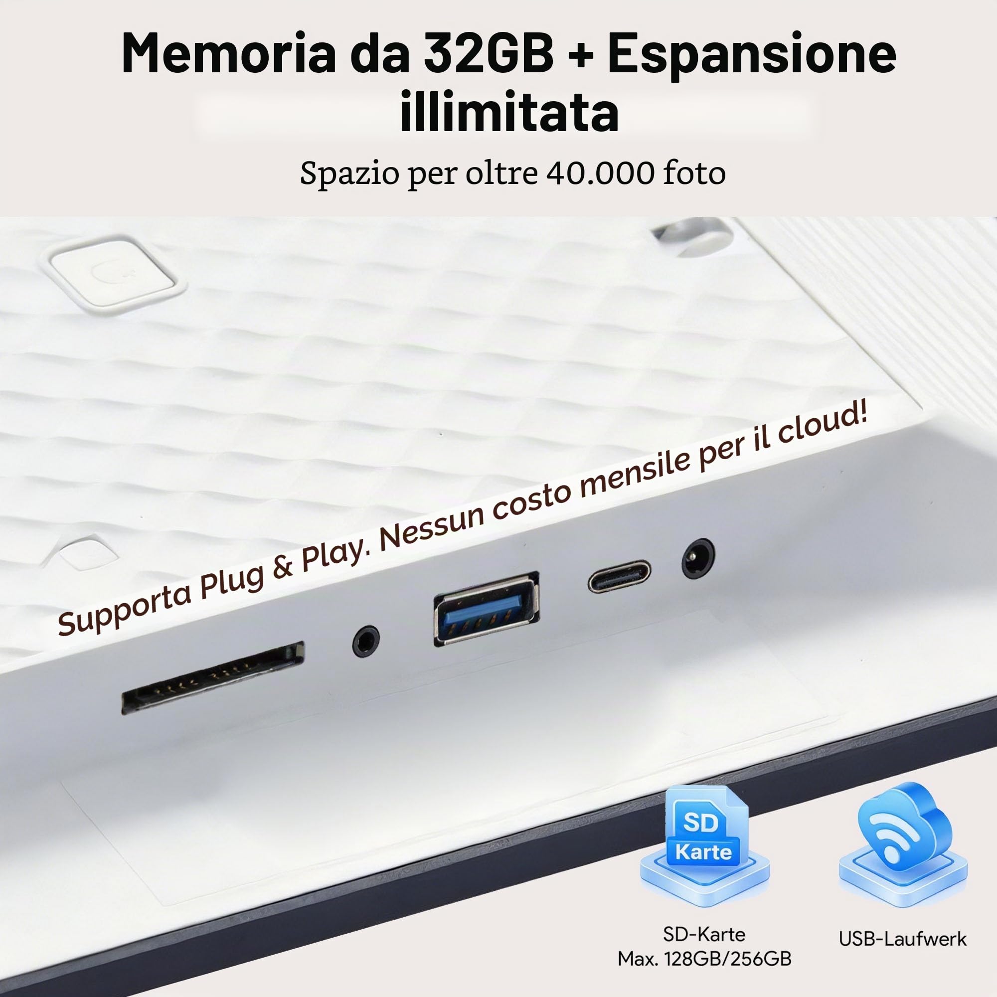 Frameo Cornice portafoto digitale da 15,6 pollici, Full HD, touch screen Wi-Fi, con controllo app, video con suono, memoria da 32 GB, regalo per mamma, genitori e nonni