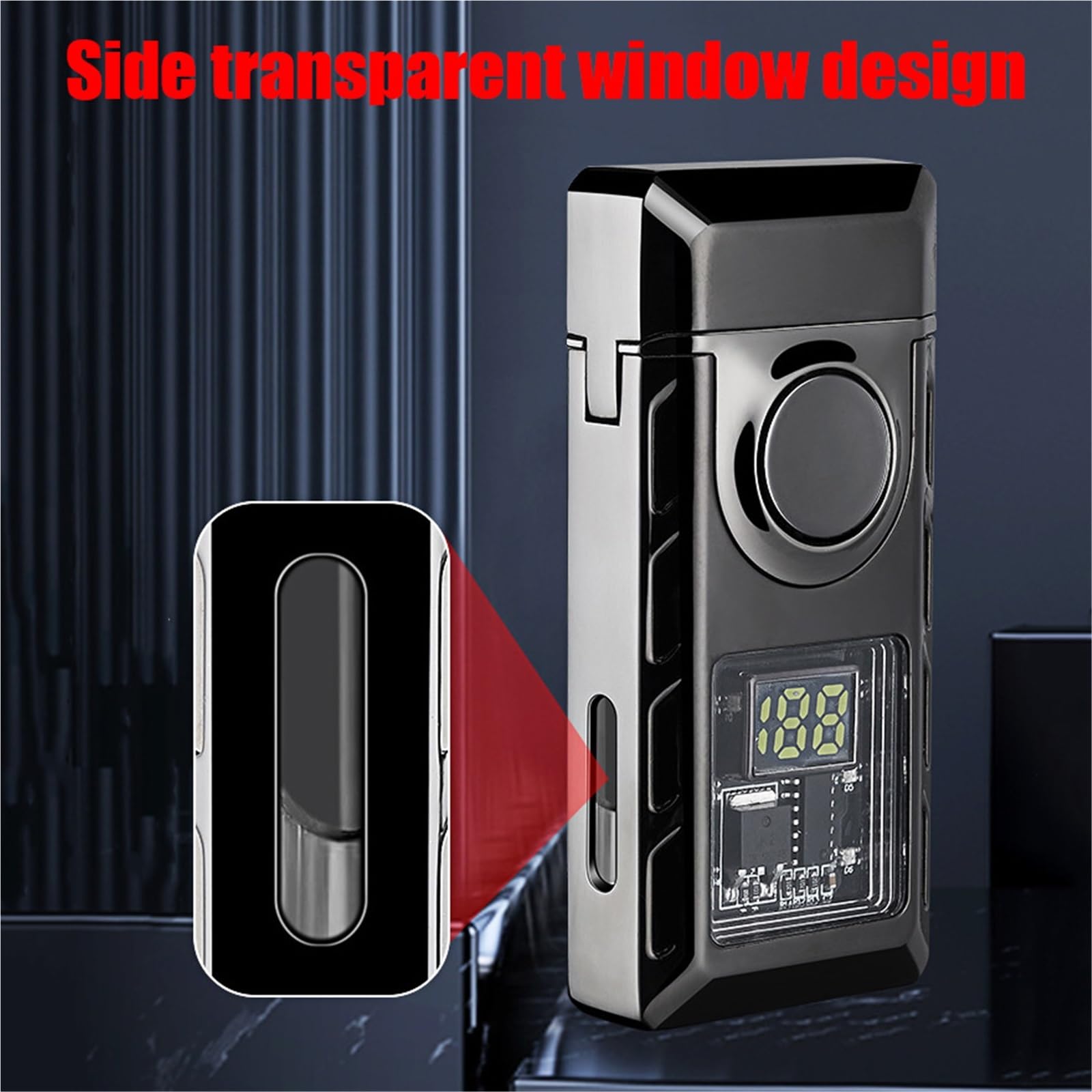 Briquet double flamme coupe-vent Jet & flamme douce rechargeable Butane Flamme réglable Affichage LED Parfait pour camping, barbecue, utilisation en extérieur, interrupteur de sécurité