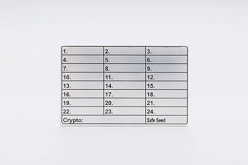 Miniatura 2 de Billetera de metal .999 Edición de plata pura 12-25 Word Recovery Passphrase Almacenamiento en frío Bitcoin Ethereum Cardano Monero Litecoin Solana