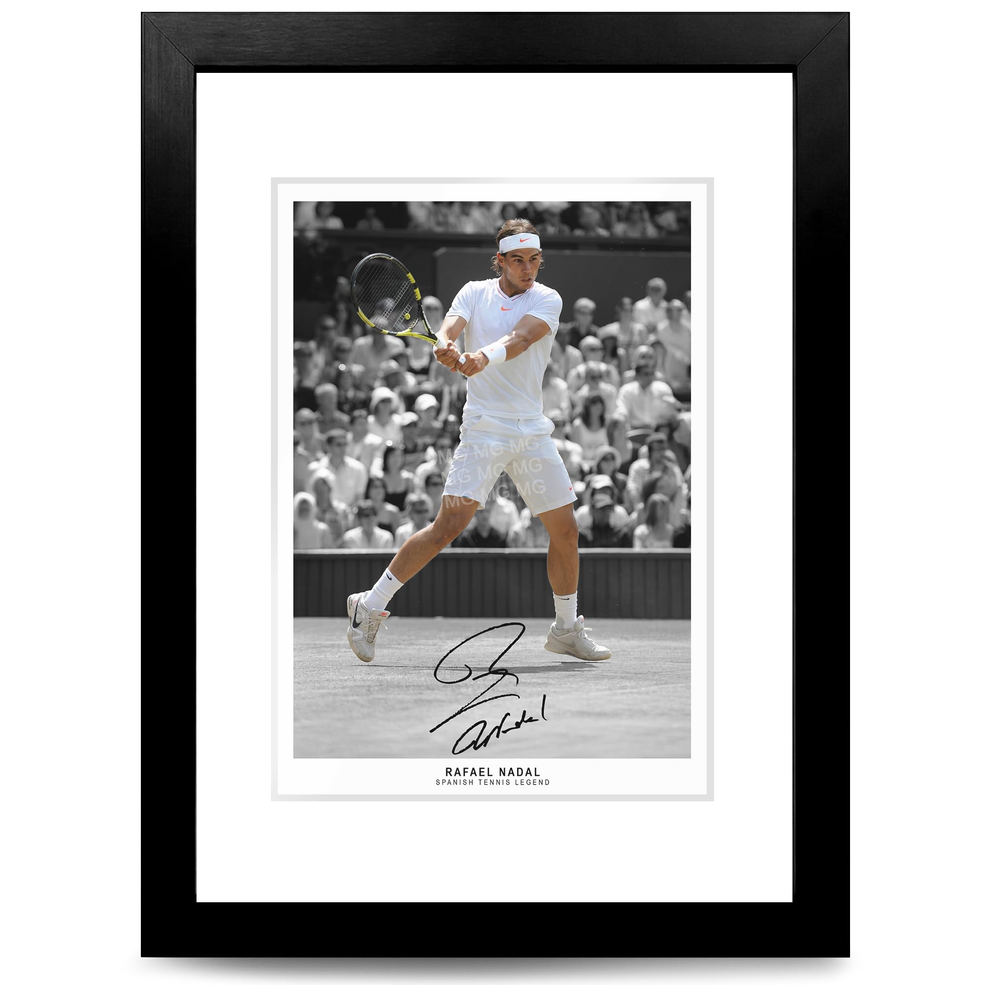 Rafael Nadal Tennis Legend Signed Photo Poster Print Picture Display Autograph Memorabilia for tennis fans Gift (A4 framed & mounted)