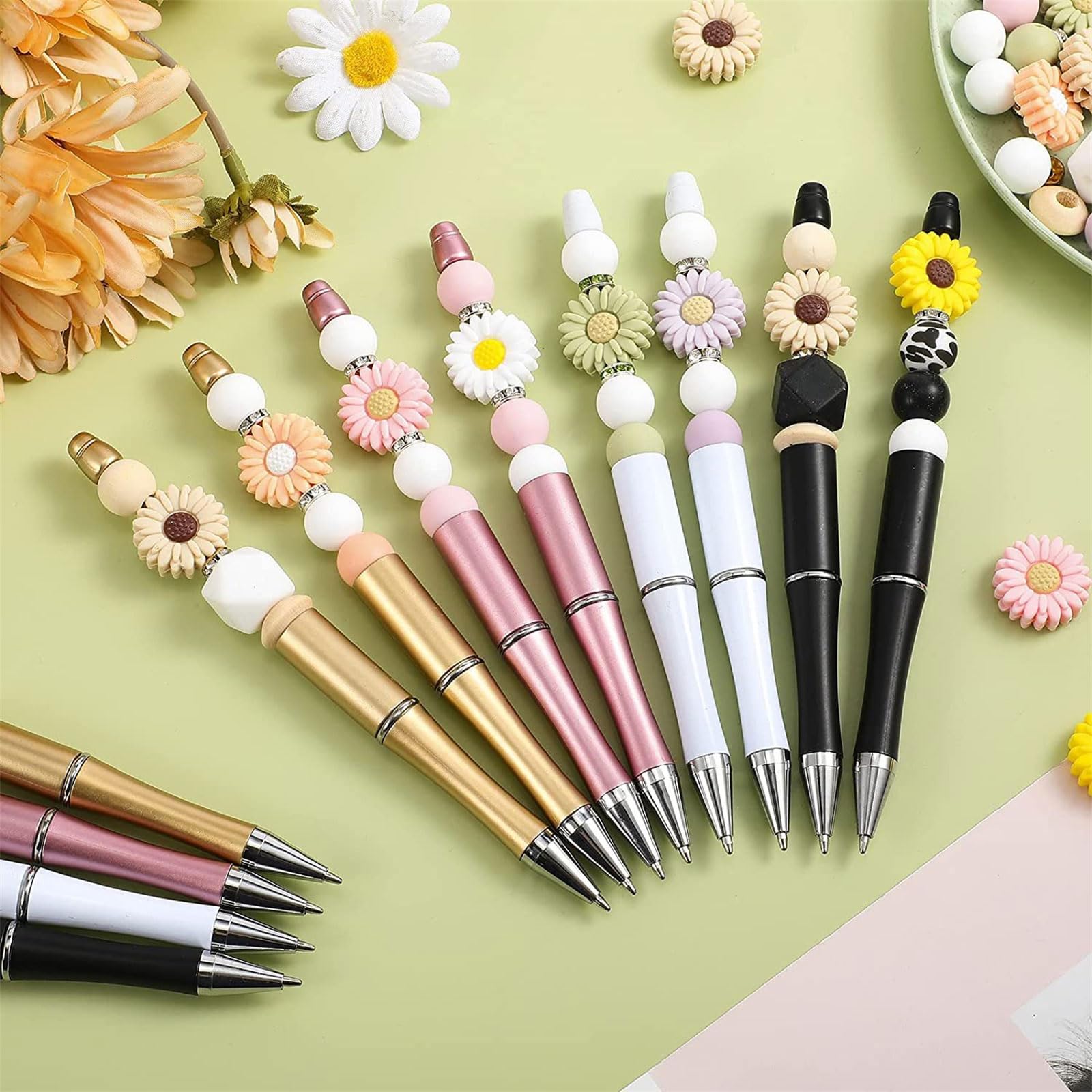 Yushen Lot De 12 Perles Focales En Silicone Pour Stylos Personnages Broderie Crochet Pour La A 580272