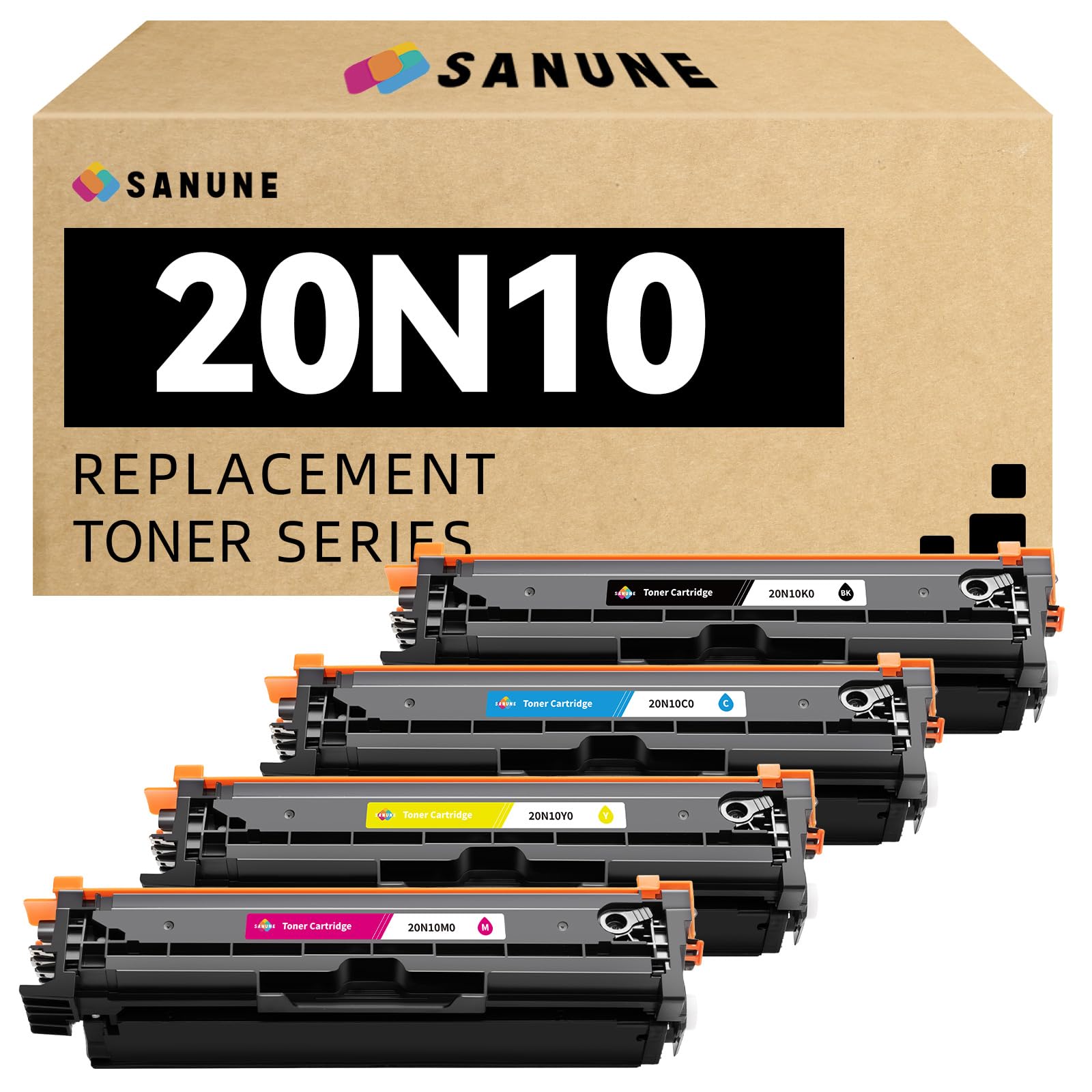 20N10 CS331 CX331 High Yield Toner Cartridges Replacement for Lexmark 20N10K0 20N10C0 20N10M0 20N10Y0 Toner Set 4-Pack for CS331 CS431 CX331 CX431 CS331dw CS431dw CX331adwe CX431adw Printer Ink