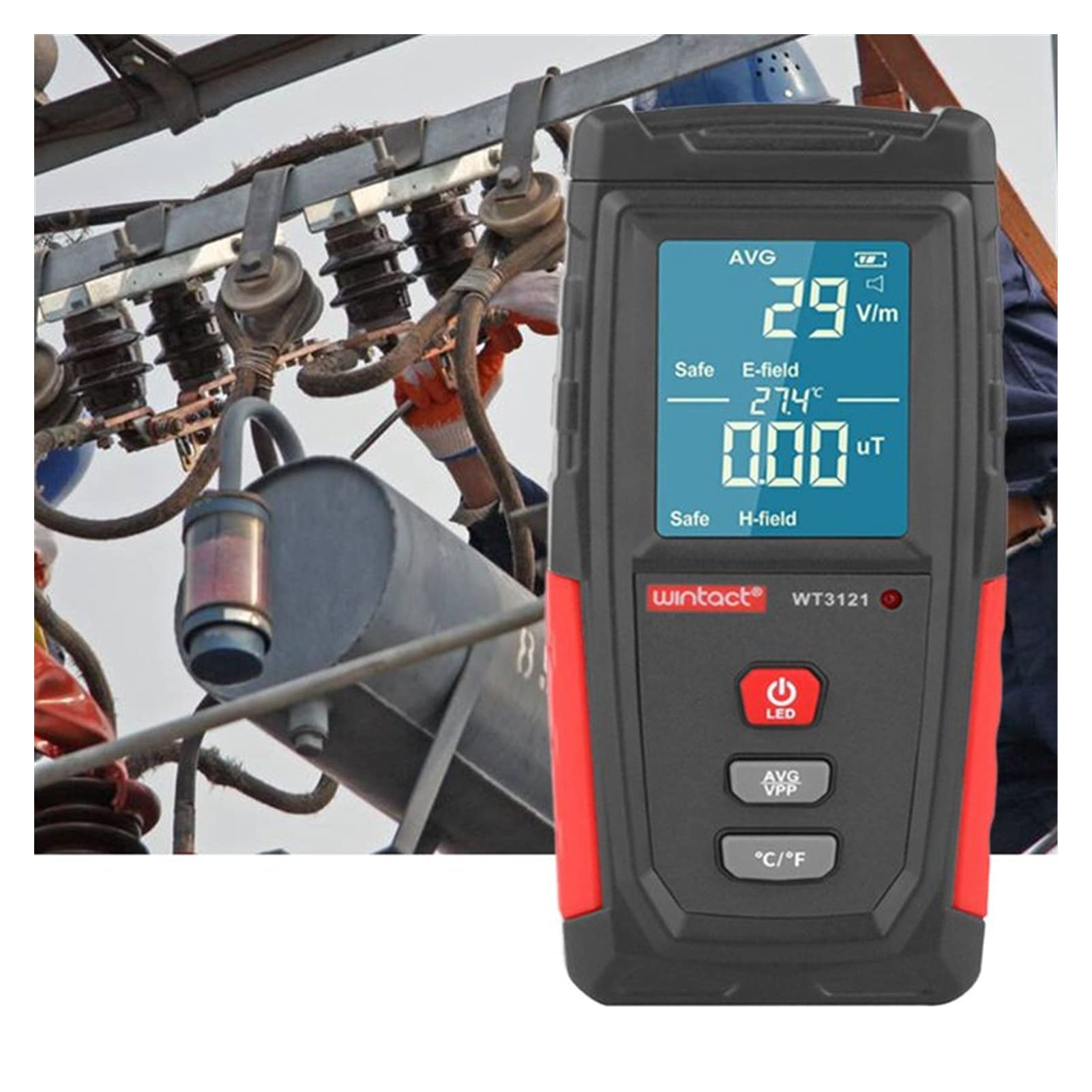 EMF Meter Electromagnetic Radiation Tester Electron Magnetic Field Dosimeter B85C Ufficio, esterno