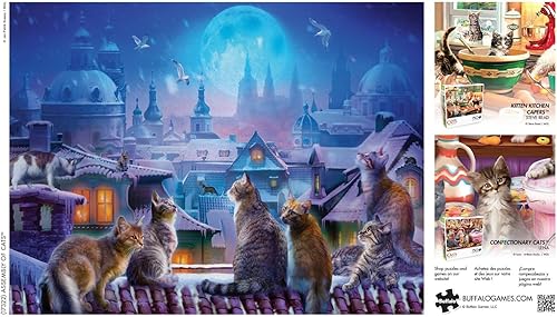 Miniatura 5 de Buffalo Games - Assembly of Cats - Rompecabezas de 750 piezas para adultos, rompecabezas desafiante perfecto para noches de juego - Tamaño acabado