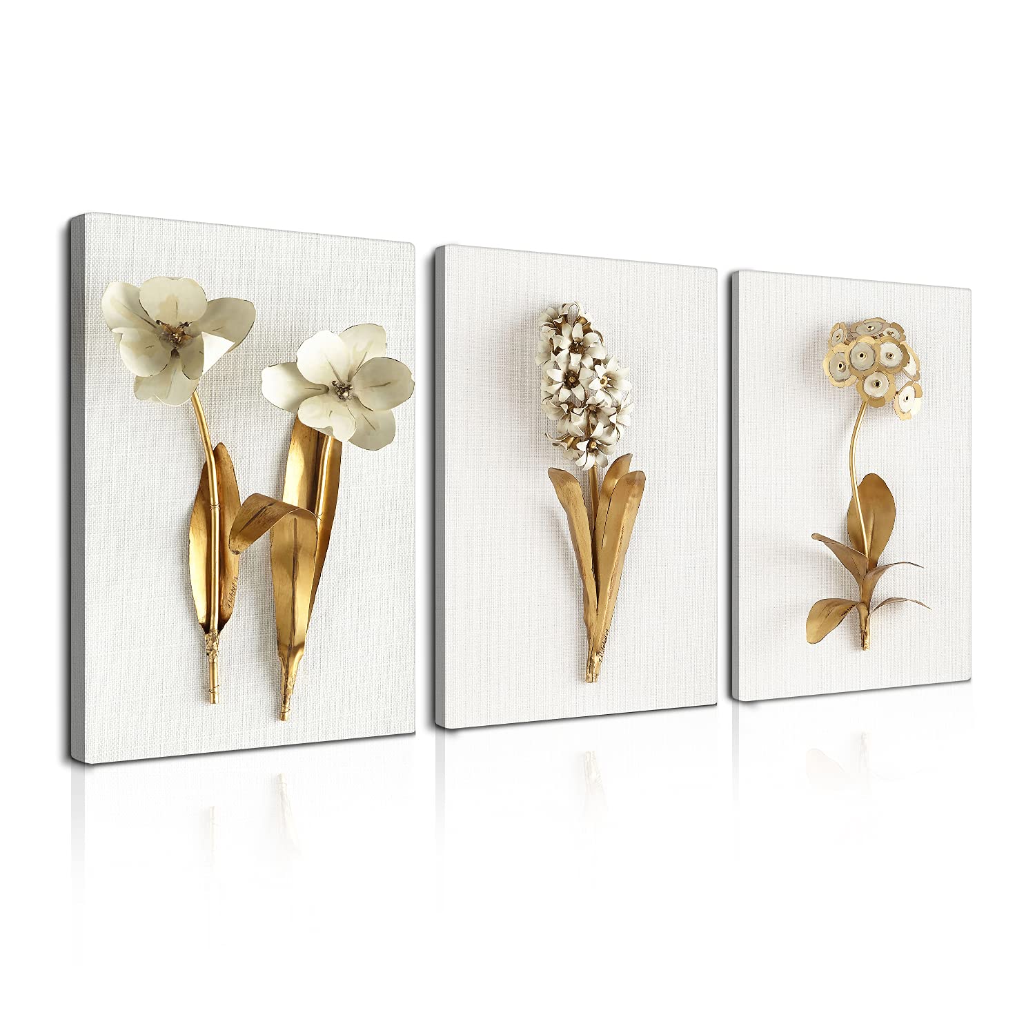 Amazon.co.jp: 黄金の花 壁掛け インテリア 花 リビングの絵 フラワー