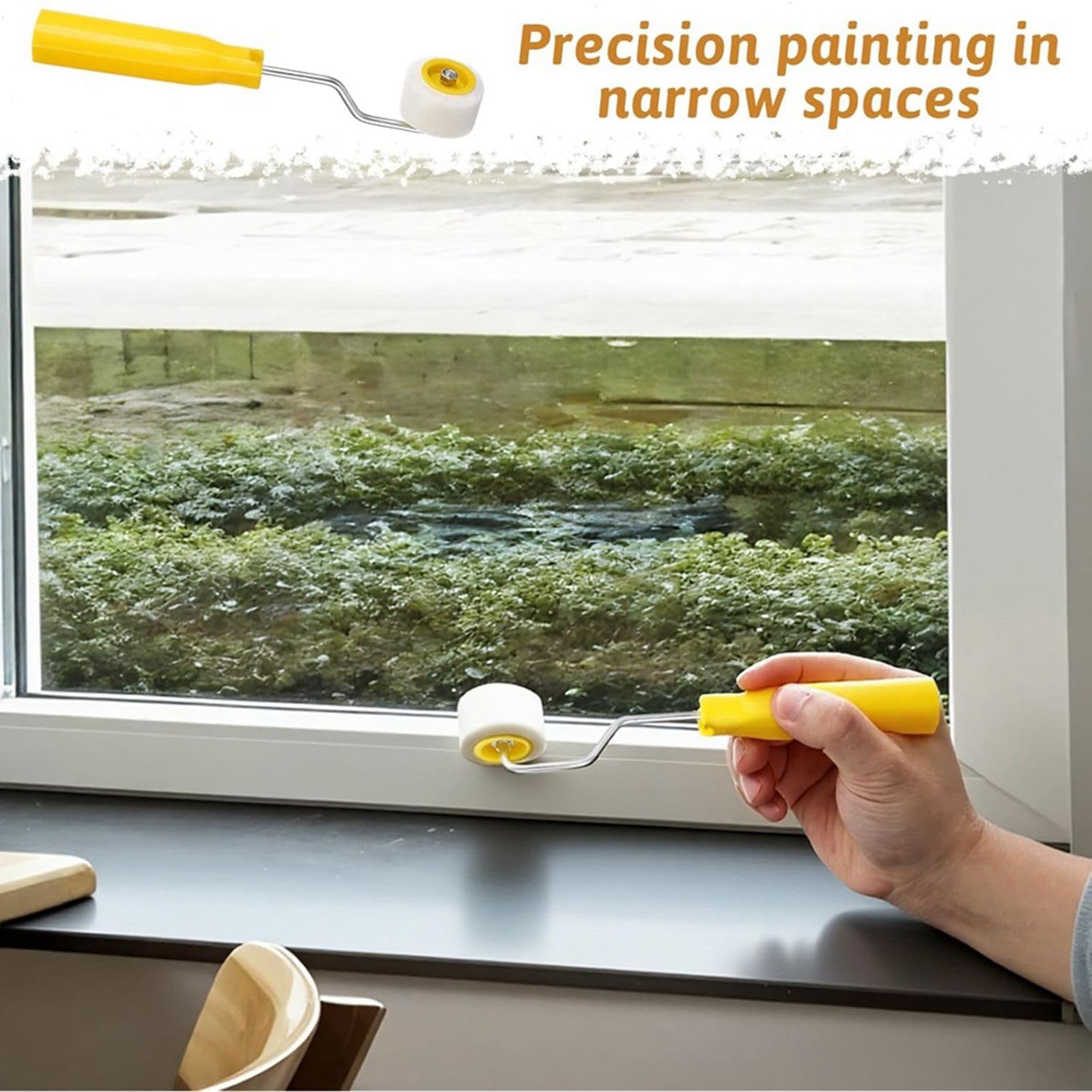 Mini rodillo de pintura de 4/5 pulgadas para retoques, herramienta pequeña ideal para Eds y esquinas, para proyectos de manualidades y mejoras del hogar