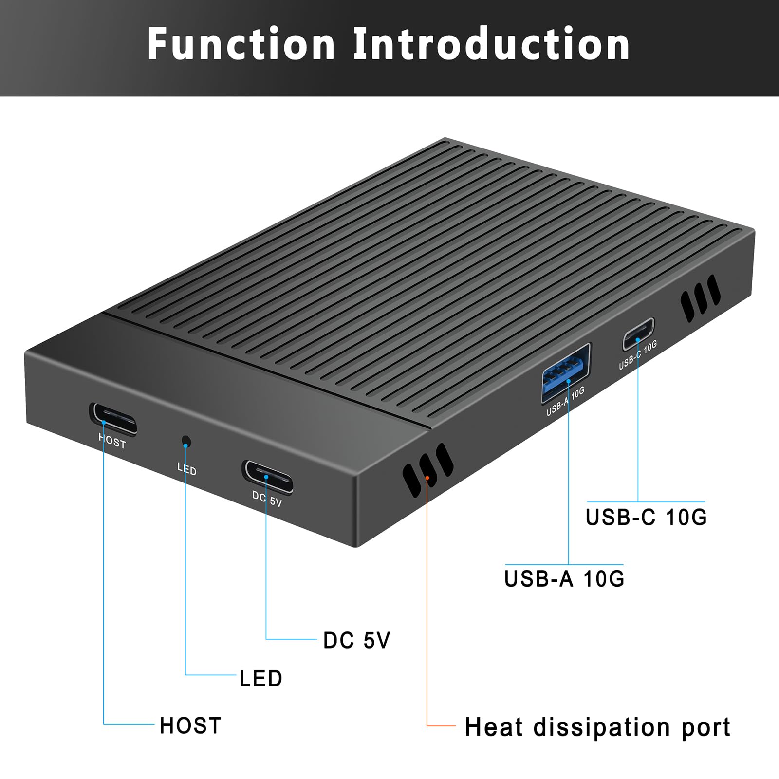 Boîtier de baie 10 Gbit/s USB C States Disques en aluminium pour transfert de données haute vitesse 2230 2242 2260 2280