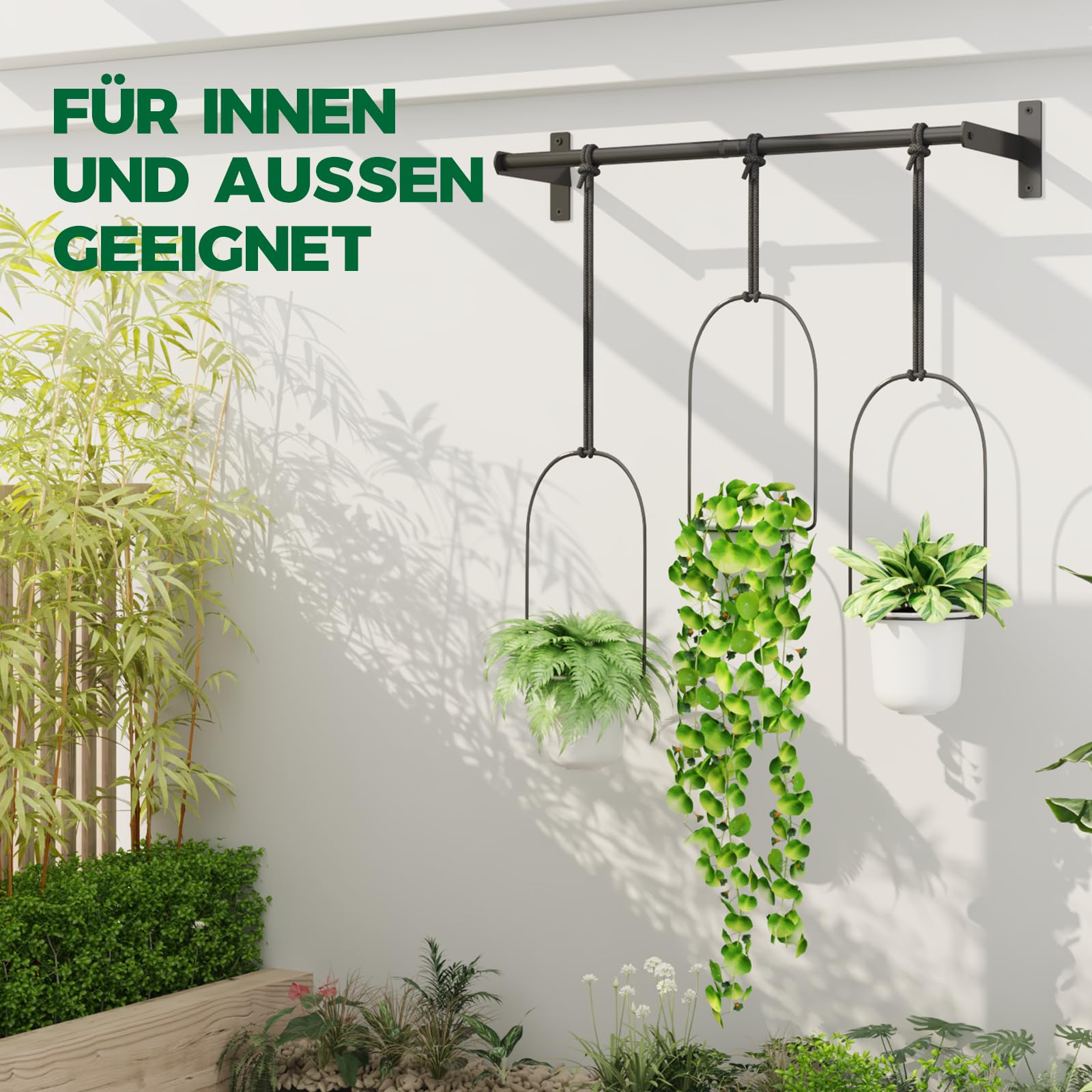NEWFUN Blumenampel 2-tlg - Hängende Blumentöpfe Für Innen & Außen