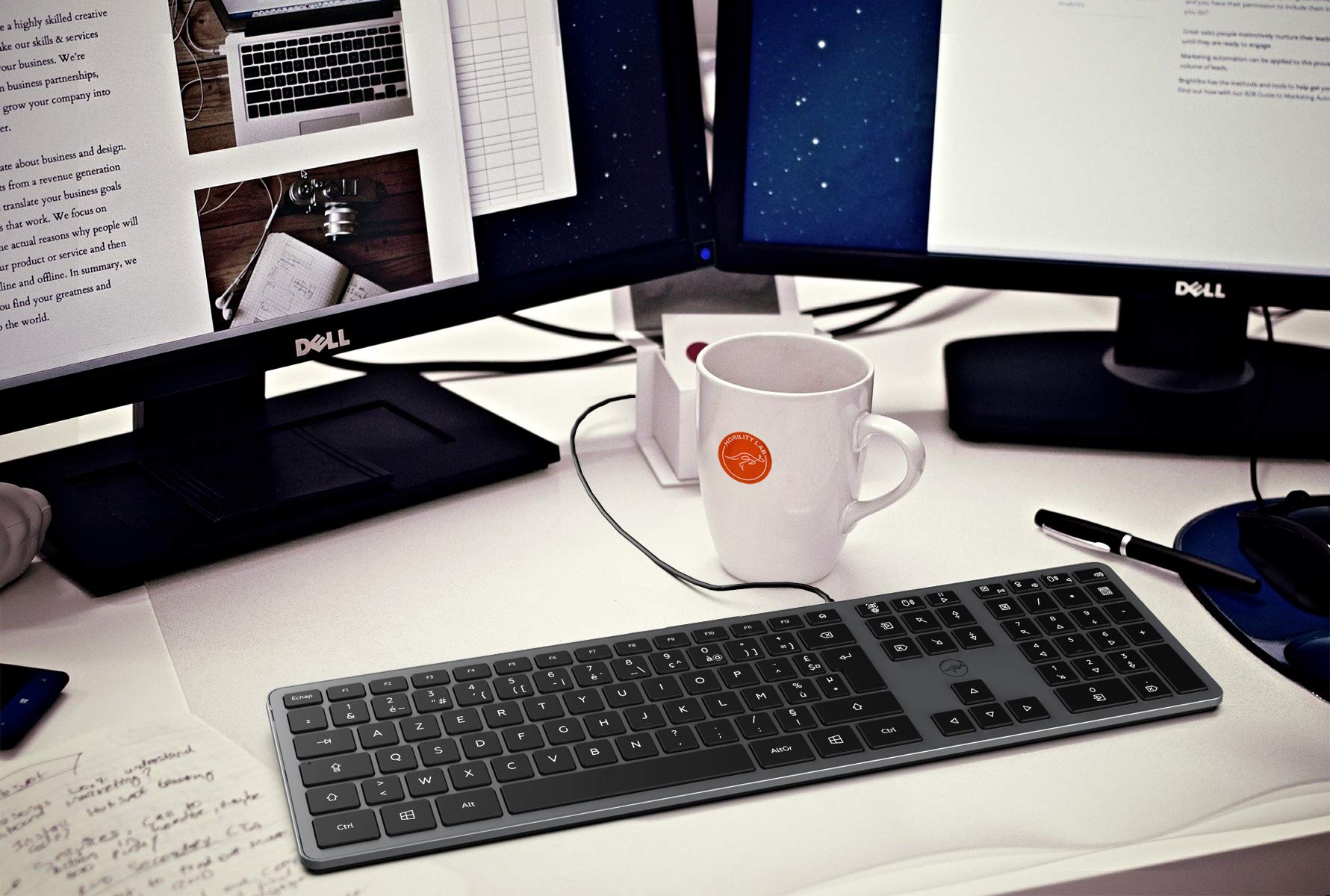 MOBILITY LAB Clavier filaire Slim finition metal - Space Grey