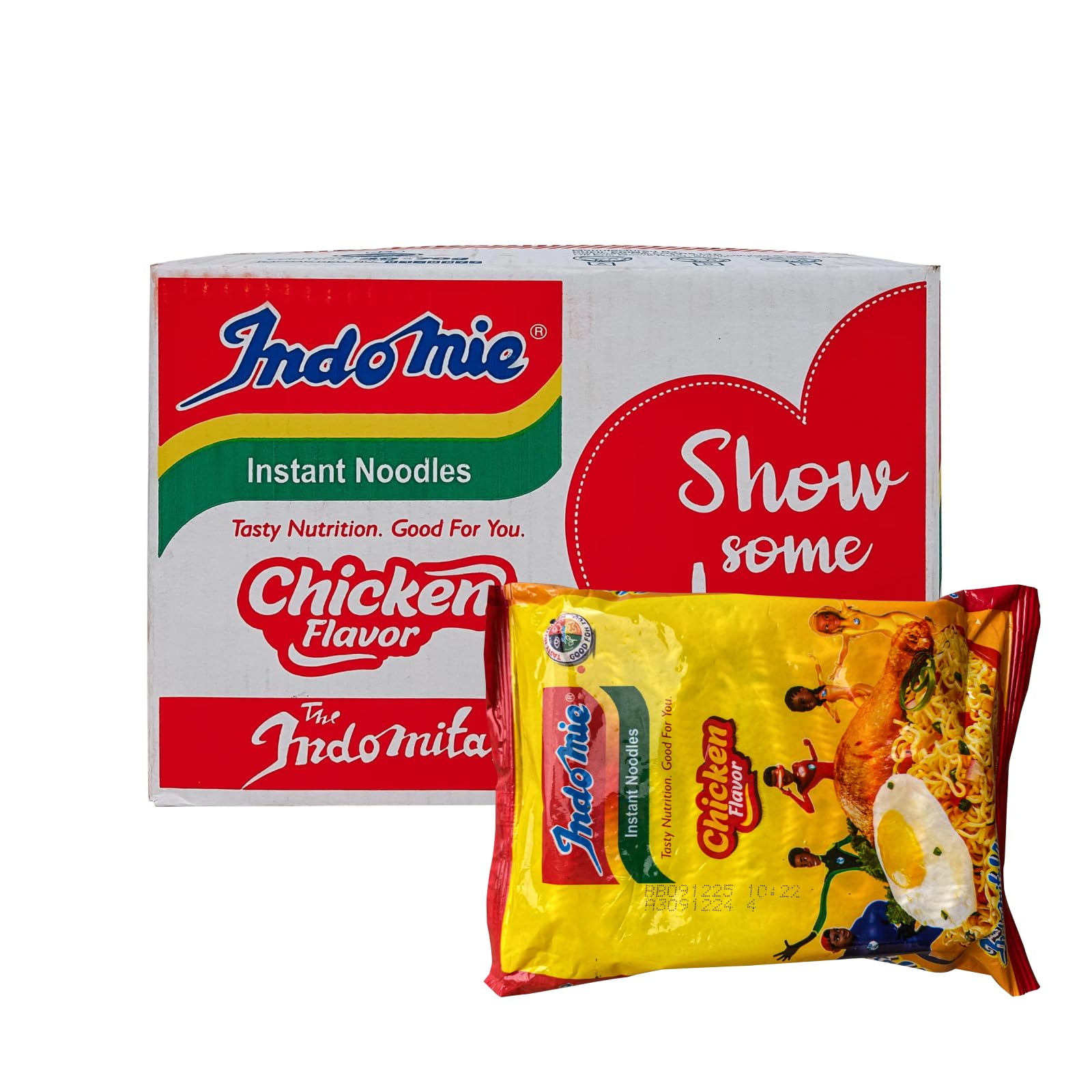 Instant Indomie Chicken Noodles Flavour 70g X 40 Packs, Original Imported Nigerian Indomie Chicken Noodles - Imported By Vabe UK