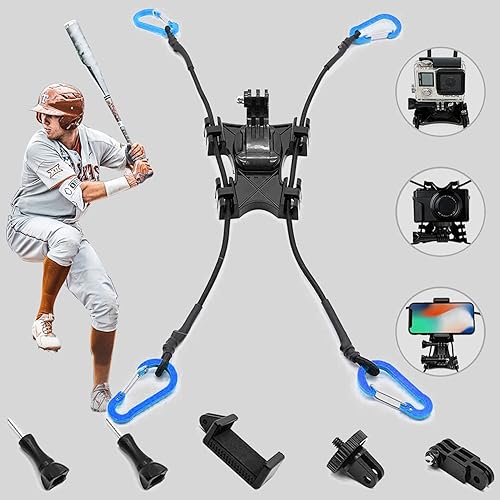 Soporte de valla Gopro compatible con GoPro, iPhone Mevo Start y otras cámaras de acción para sóftbol, tenis, béisbol, fútbol, grabación de juegos