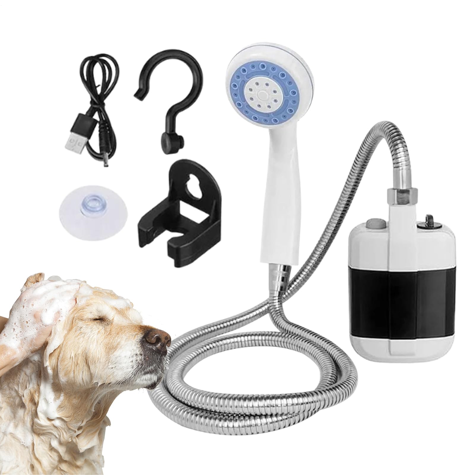 Doccia Portatile Portatile Elettrico Ricaricabile A Mano | Doccia Da Viaggio Per Animali Adatto Animali Domestici Campeggio Trekking Pulizia Animali Lavaggio Personale Raffreddamento