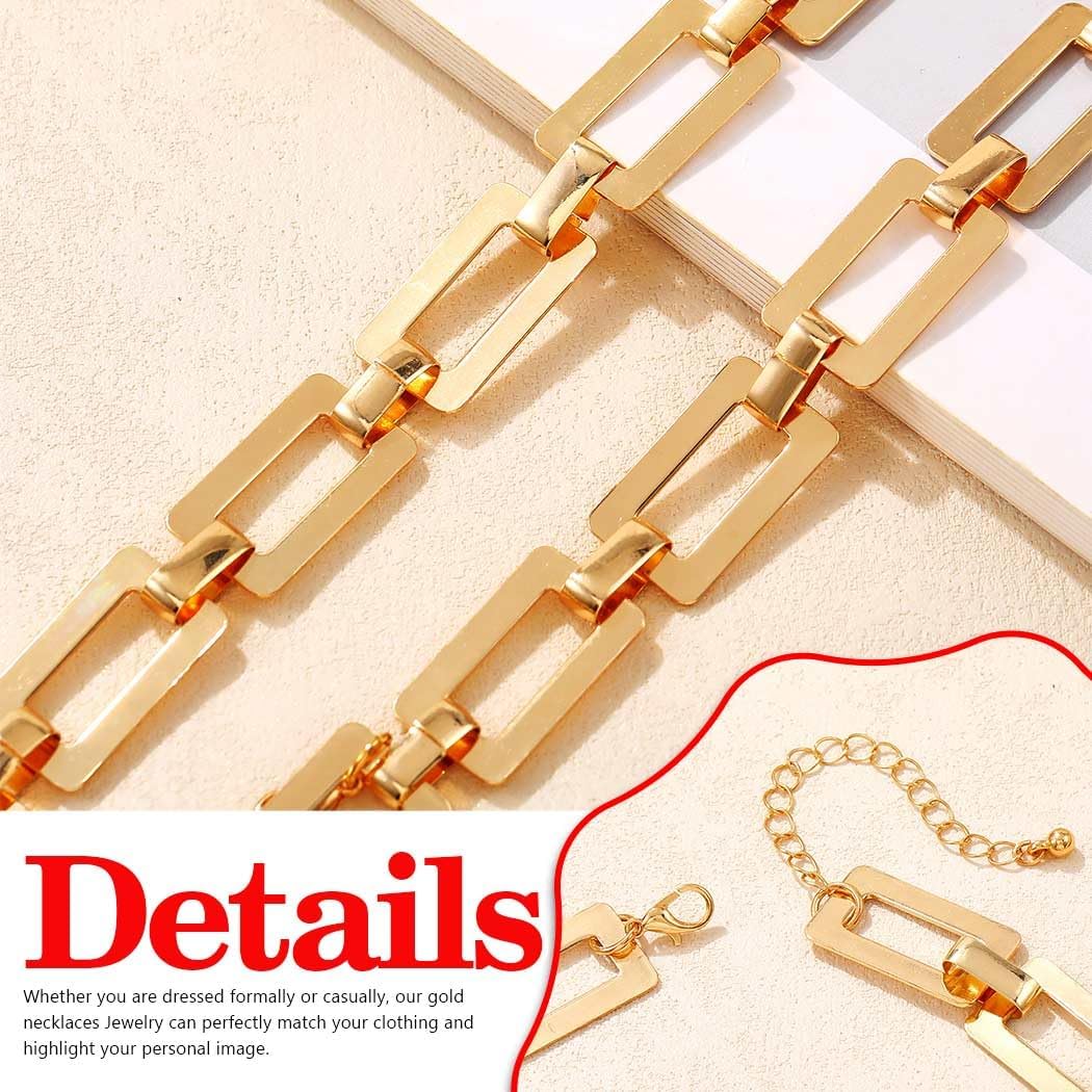 African Chunky Choker Neckalce Jewelry Set Gold Necklace Earring Bracelet Sets for Women - Image 4