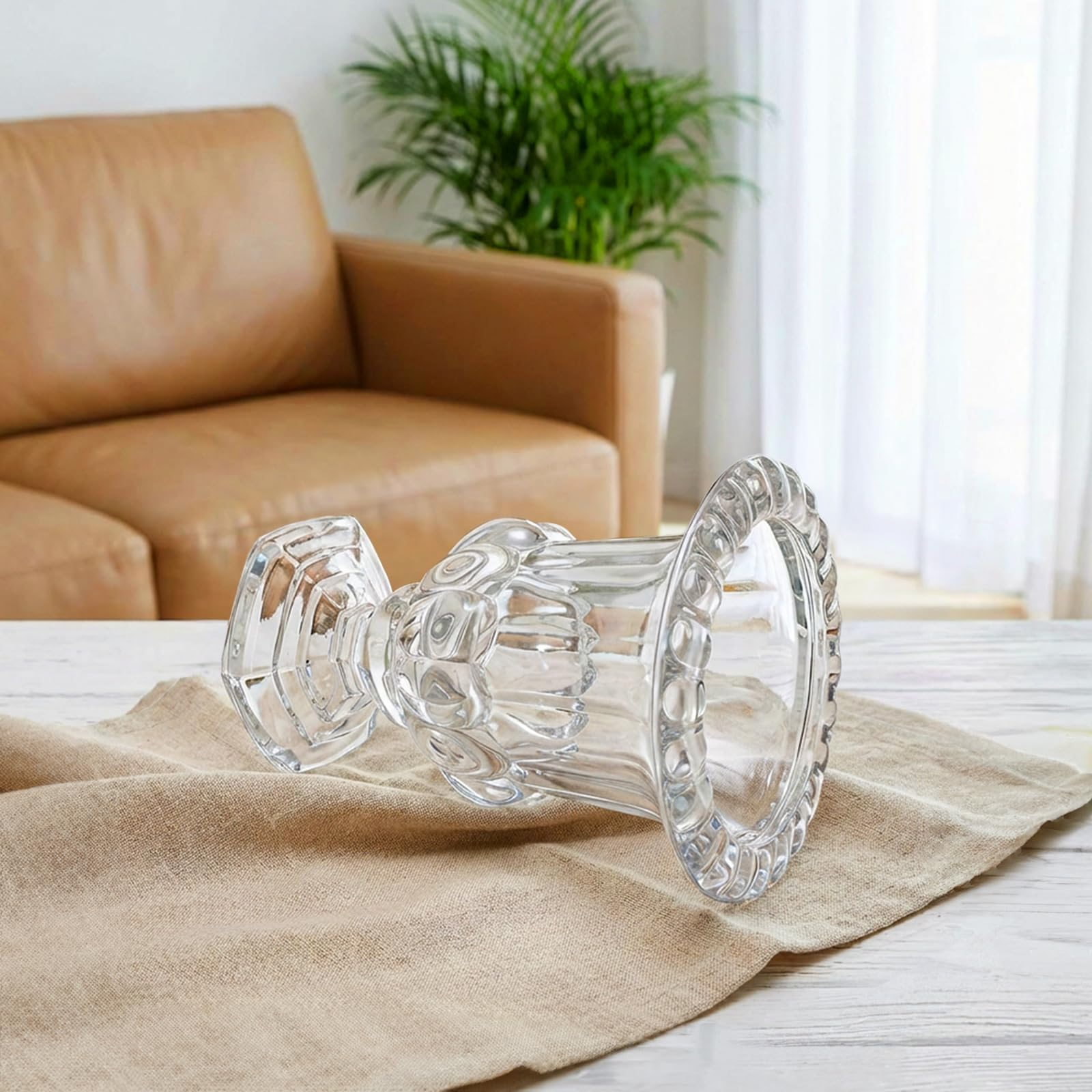 Best Crystal Vase Picks for 2026: Spec-First 4 ELFULLY 8 Inch Glass Urn Vase, Large Crystal Glass Vase, Vintage Vases for Cente — product photo