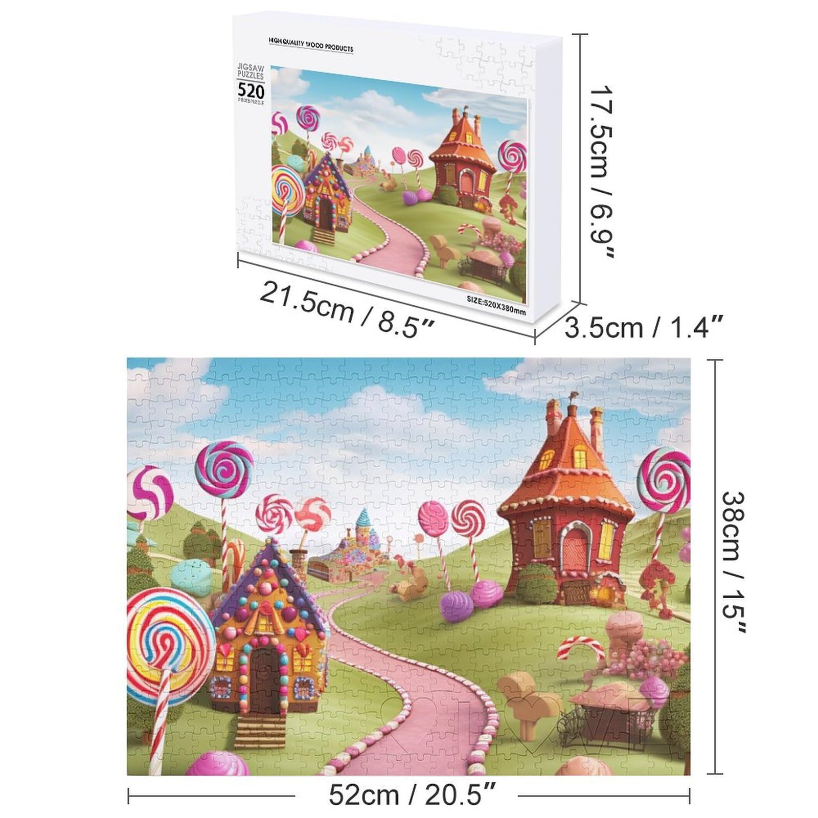 Amazon.com: Candy Land Wooden Puzzle for Adults 520 PCS Difficult